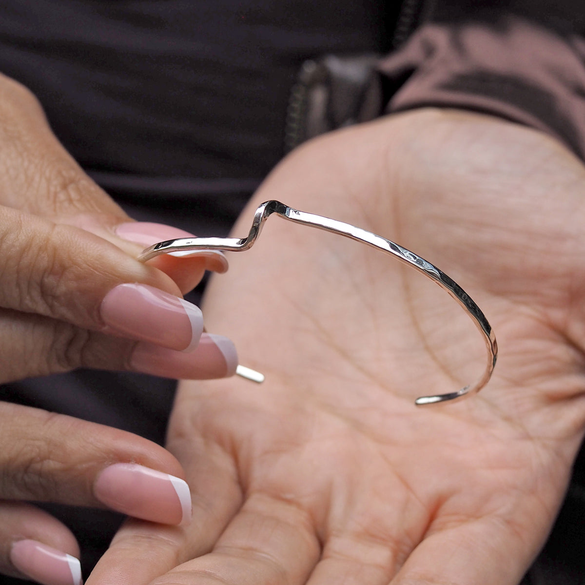 Hawaii Hammered Mini Sterling Silver Cuff