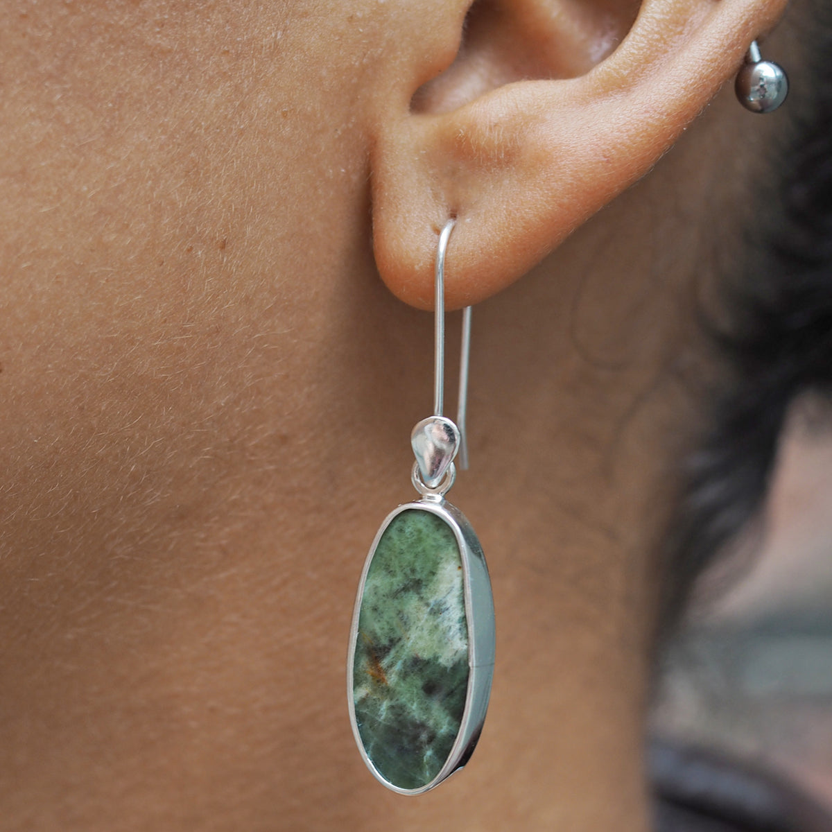 Monet Chrome Chalcedony Large Drop Earrings