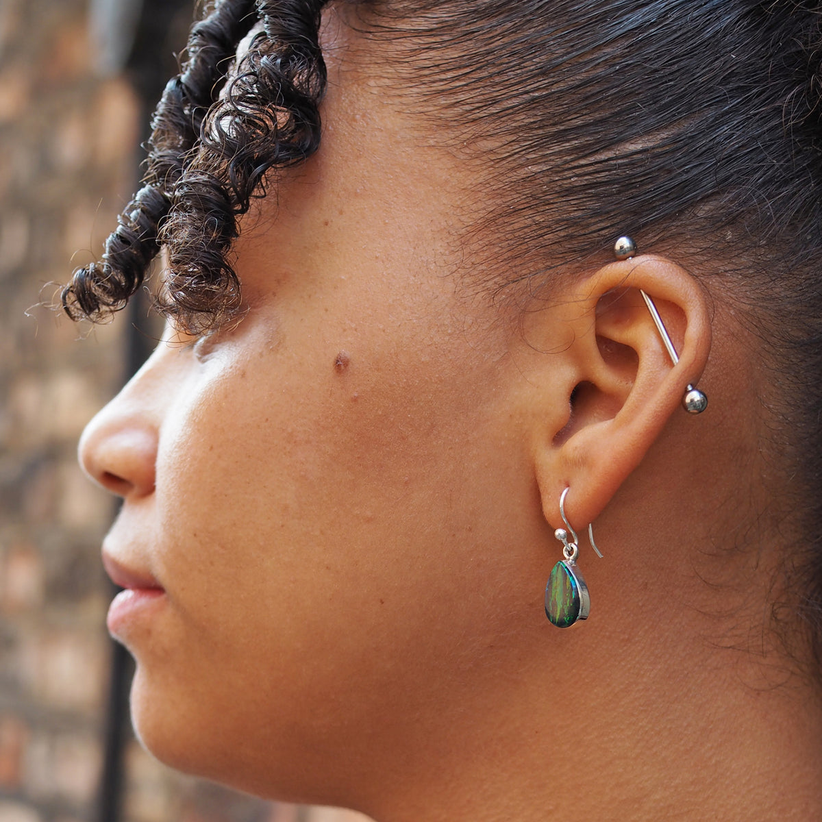 Flinder Emerald Renoir Drop Earrings