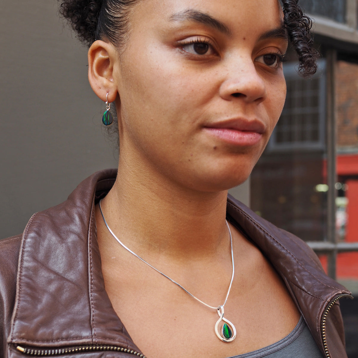 Flinder Emerald Renoir Drop Earrings