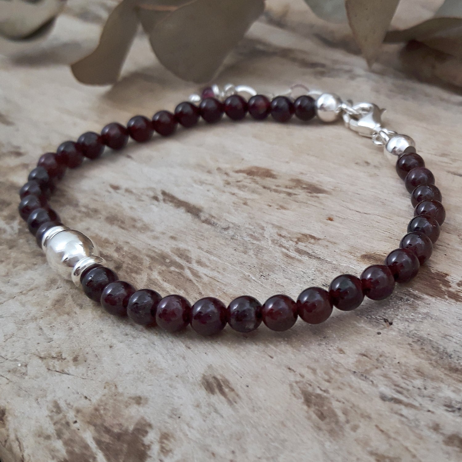 Eternal Garnet Birthstone Bracelet
