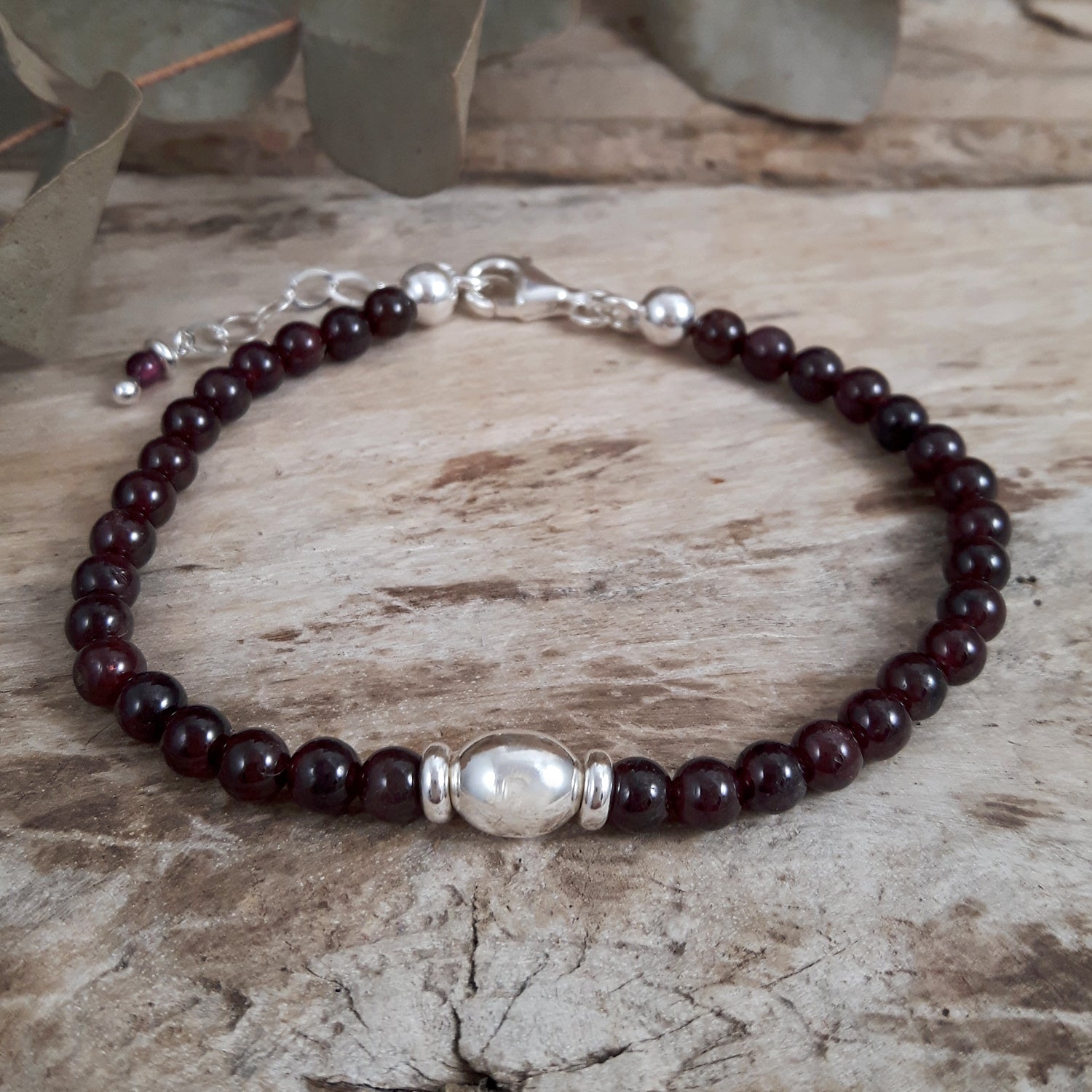 Eternal Garnet Birthstone Bracelet