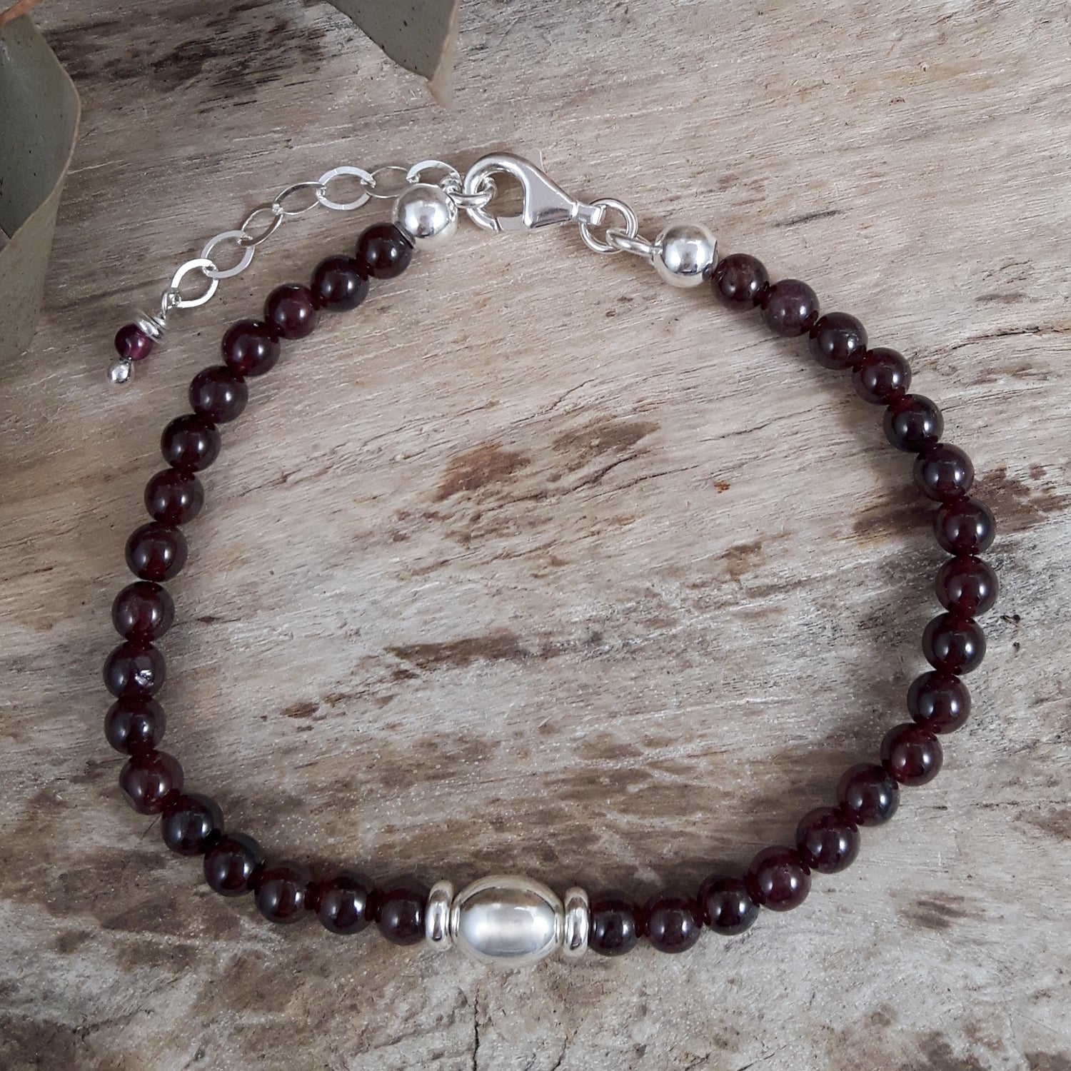 Eternal Garnet Birthstone Bracelet