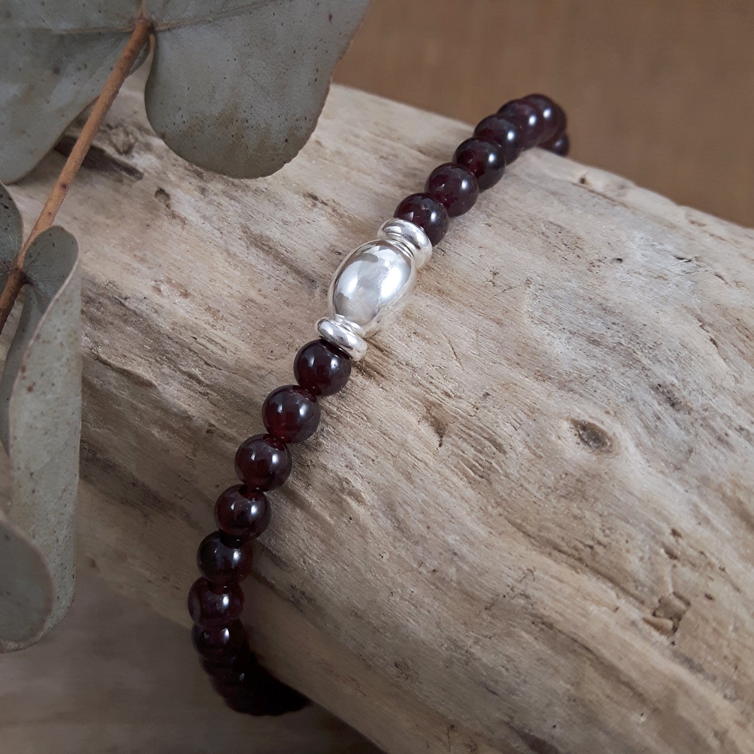 Eternal Garnet Birthstone Bracelet
