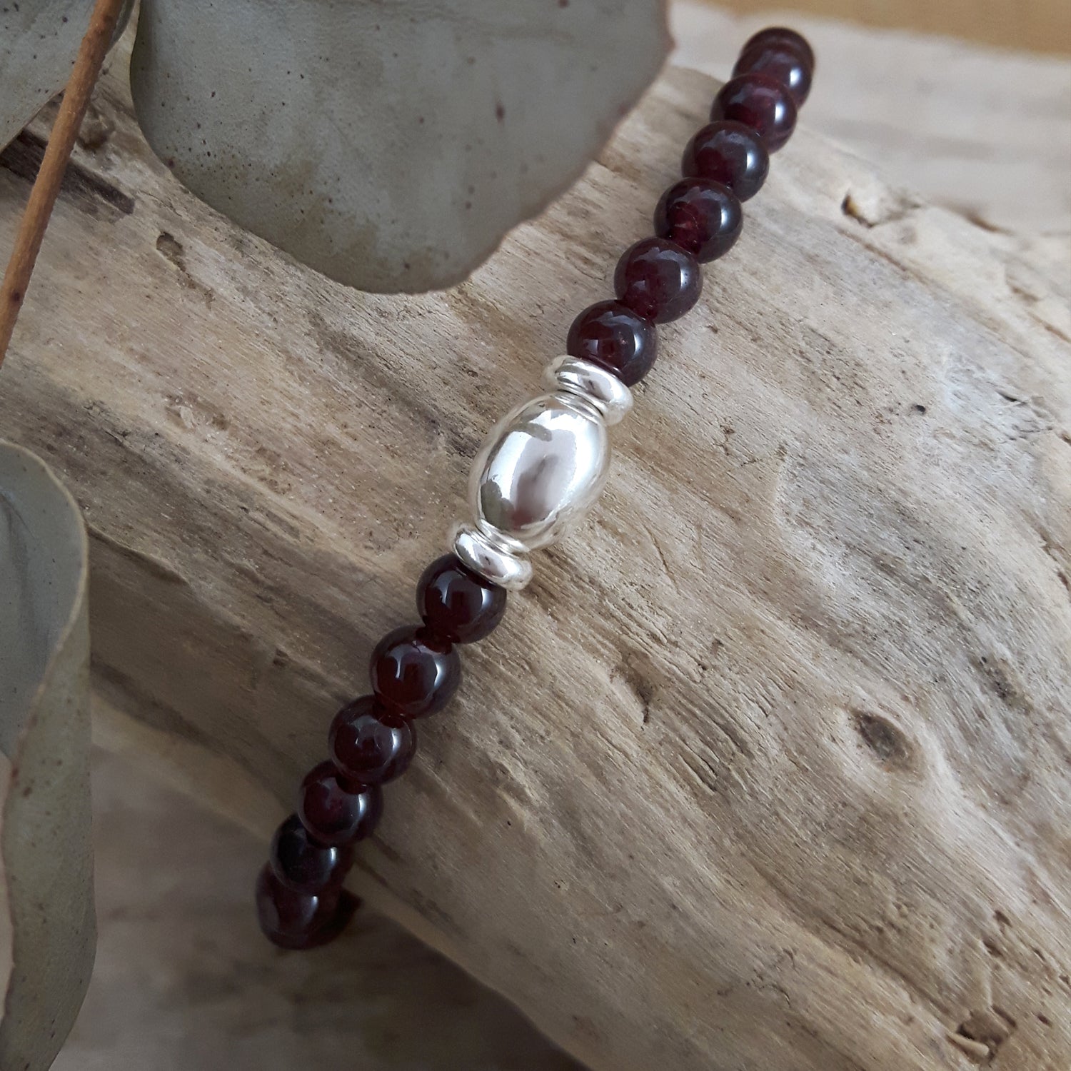 Eternal Garnet Birthstone Bracelet
