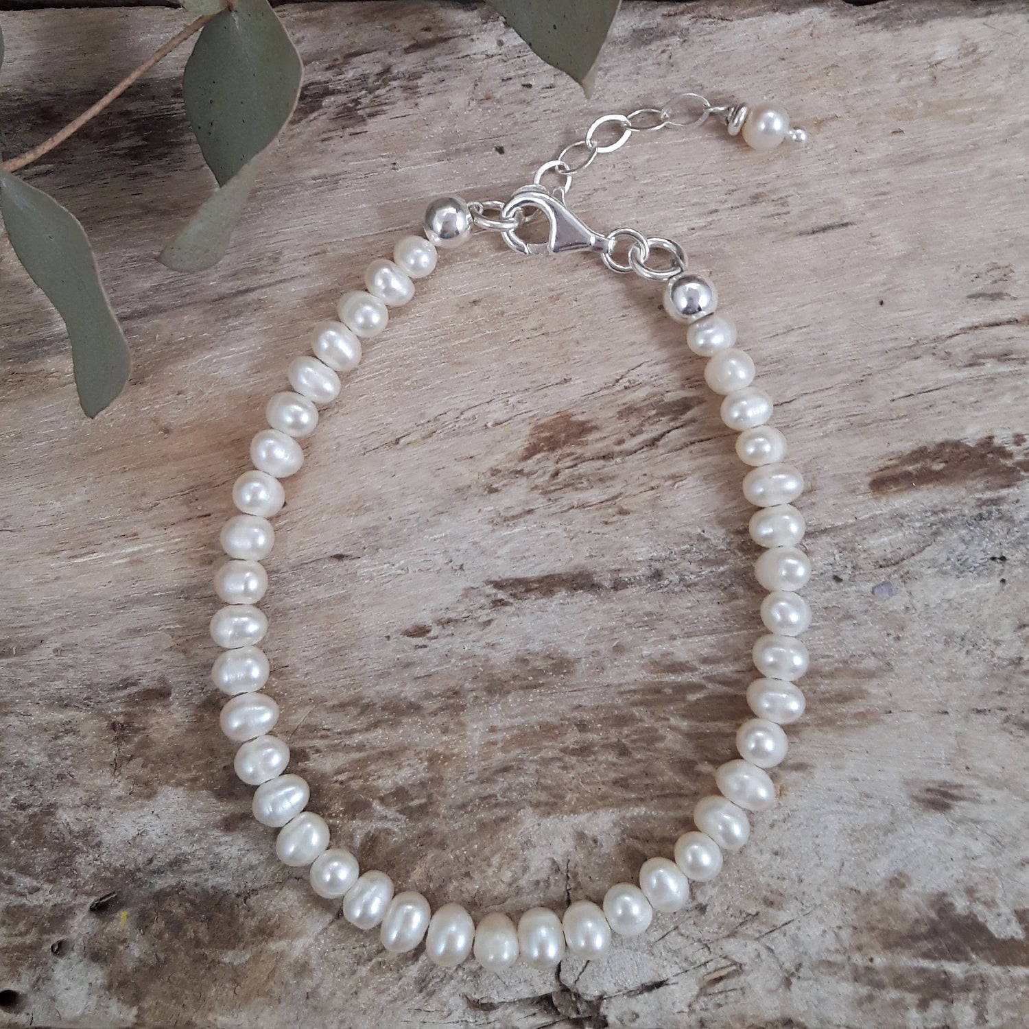 Eternal White Pearl 4mm Bracelet