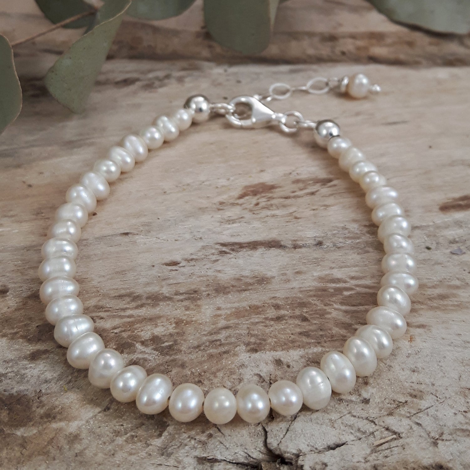 Eternal White Pearl 4mm Bracelet