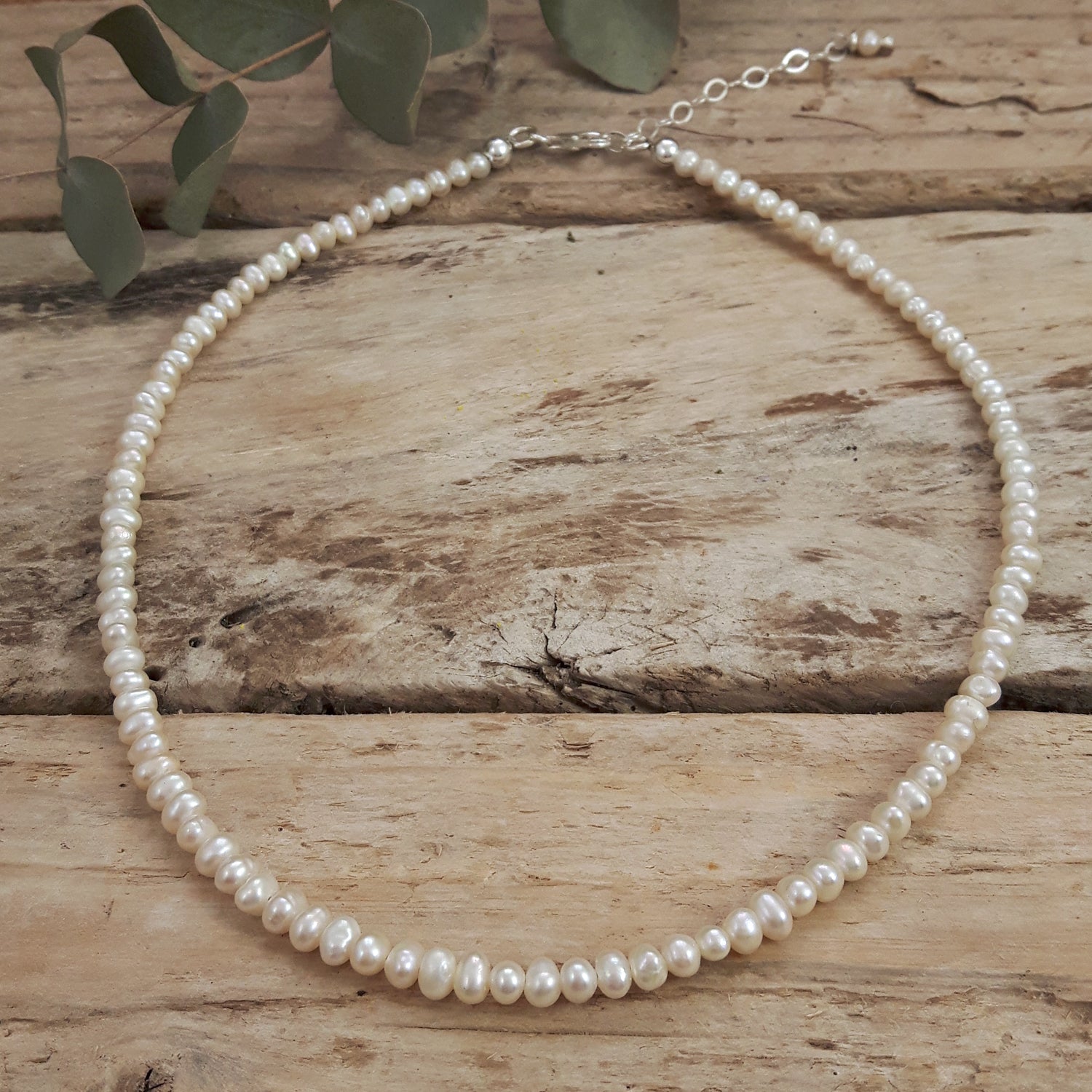 Eternal White Pearl 4mm Necklace