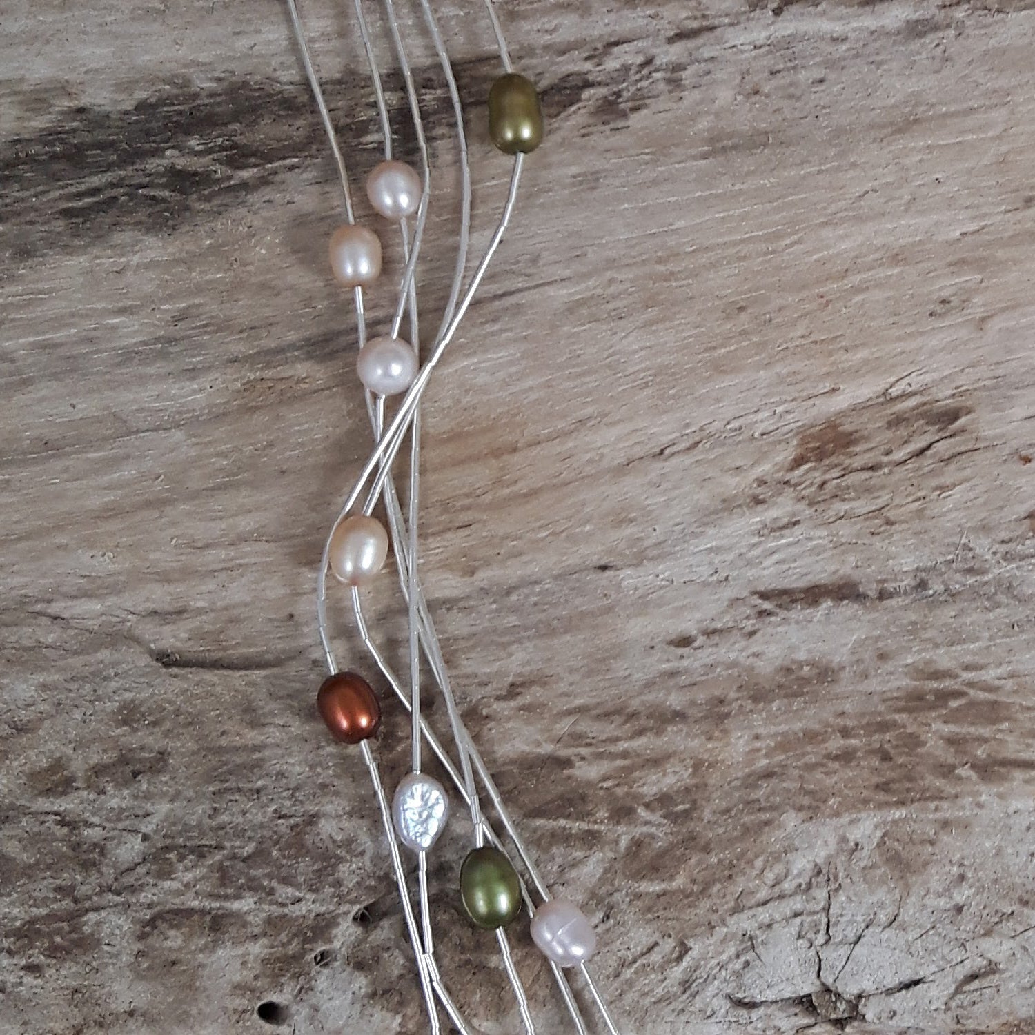 Evelyn 5 Multi Pearl Necklace