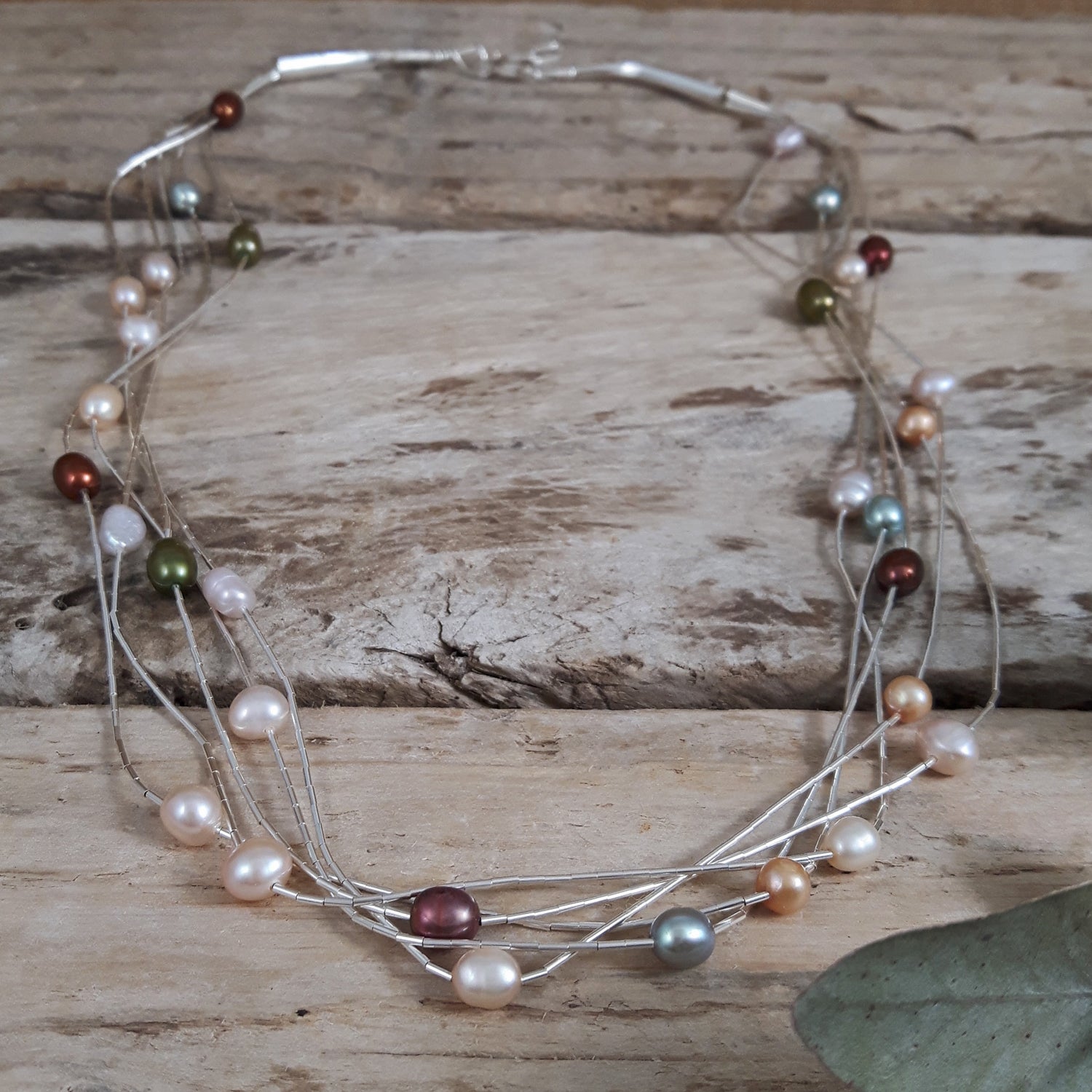 Evelyn 5 Multi Pearl Necklace