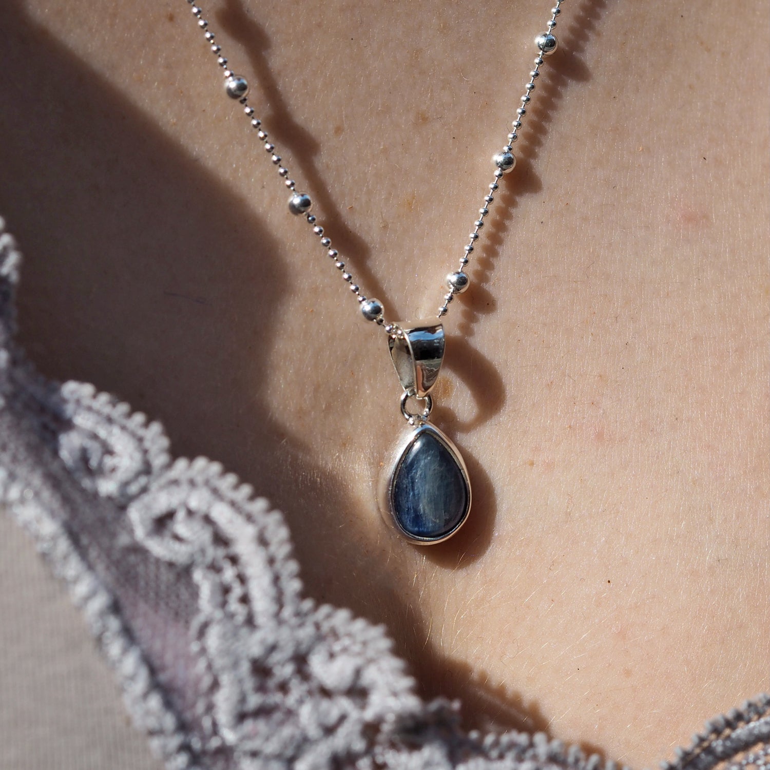 Alba Kyanite Teardrop Pendant