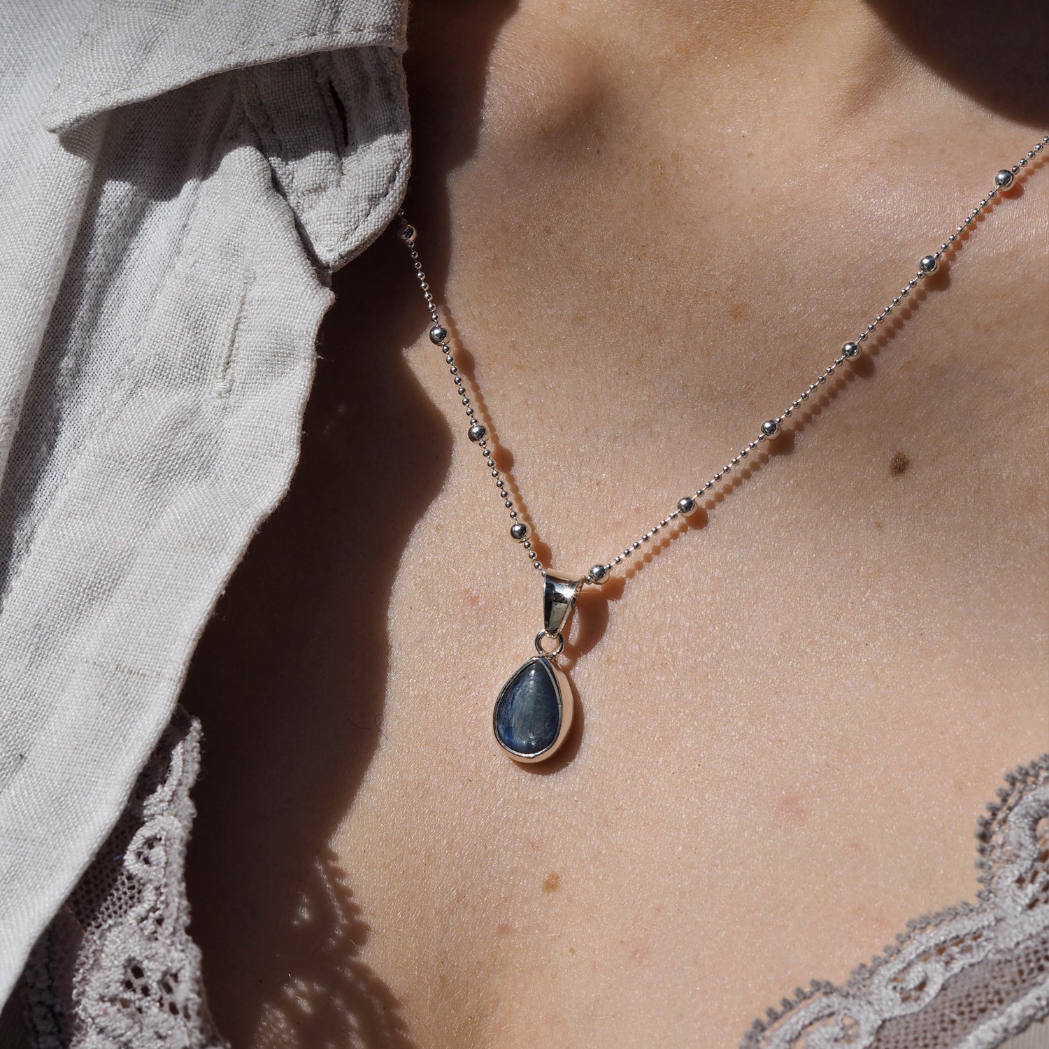 Alba Kyanite Teardrop Pendant