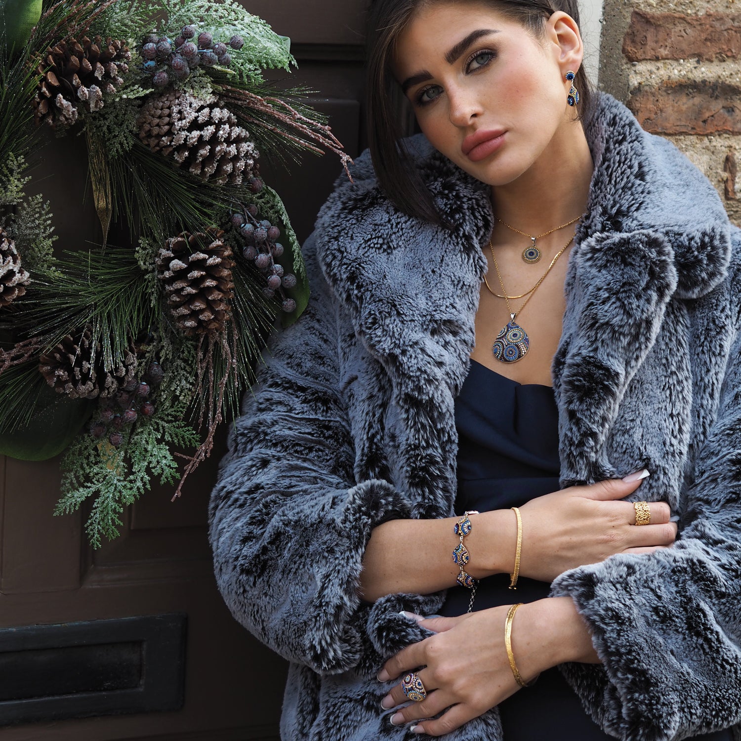 Allegra Indigo Radiance Coin Pendant