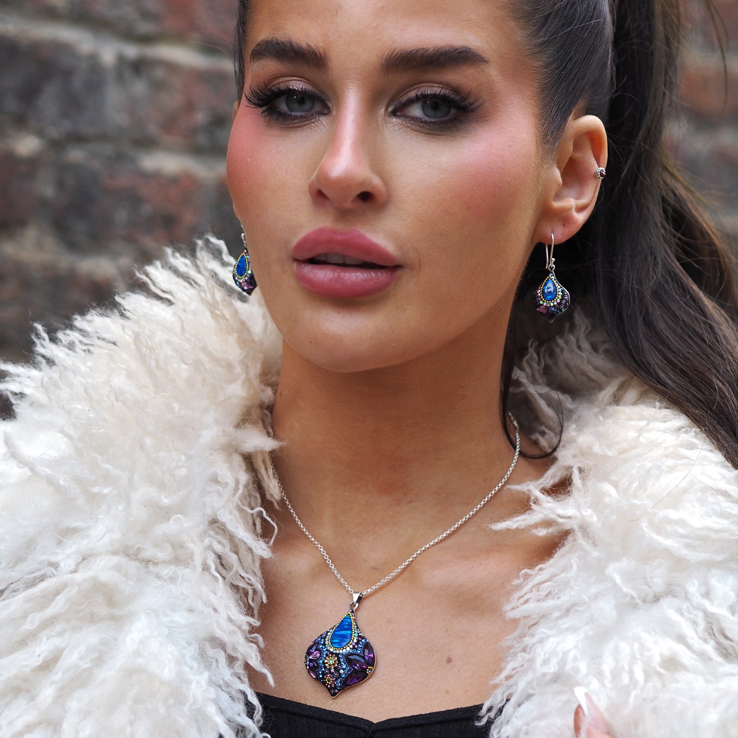 Allegra Purple Shimmer Pendant