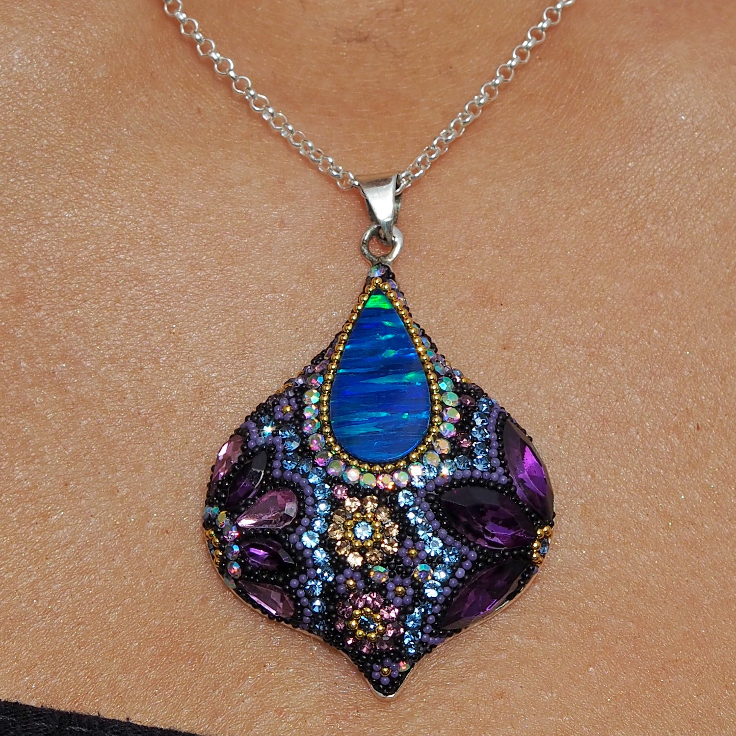 Allegra Purple Shimmer Pendant