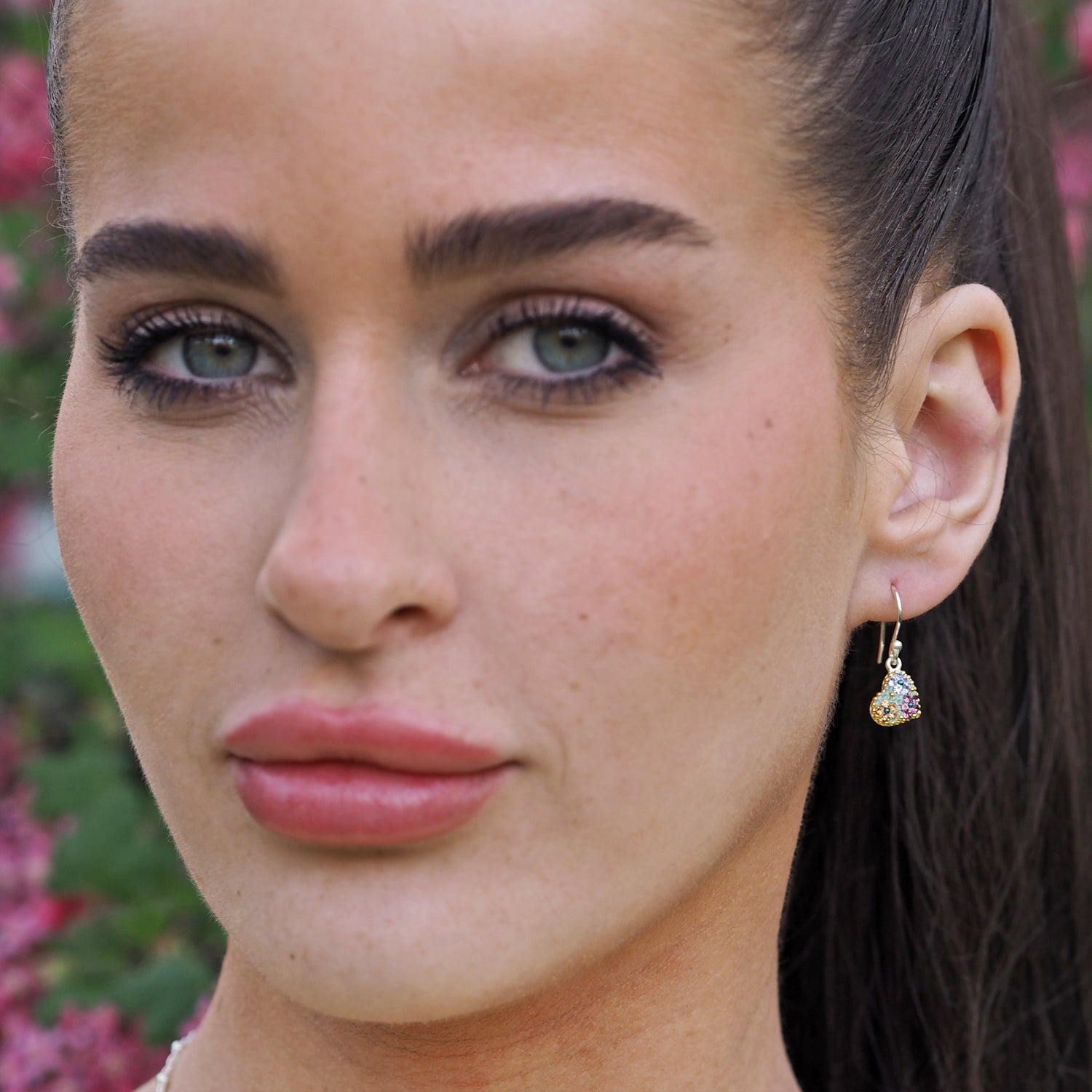 Allegra Heart Antique Drop Earrings