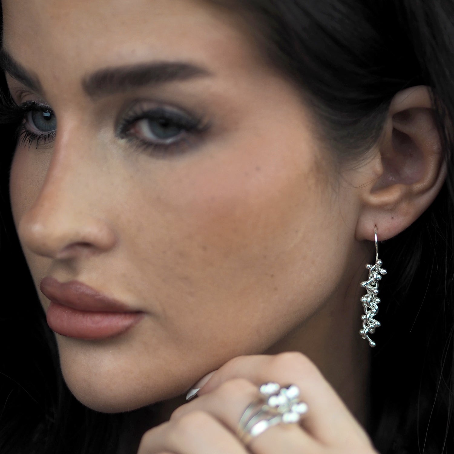 Bellissima Silver Drop Earrings Earrings