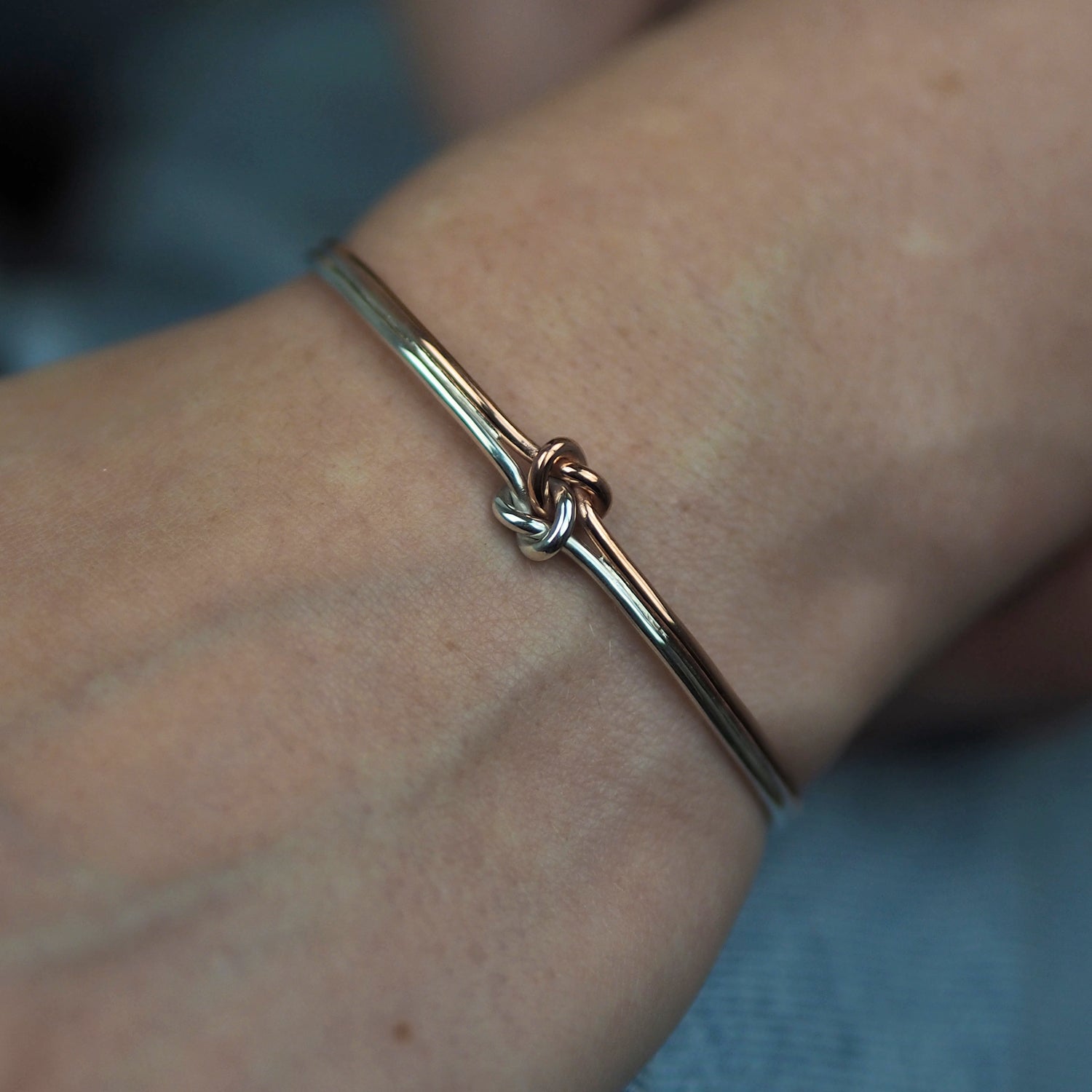 Dara Celtic Knot Copper Silver Cuff