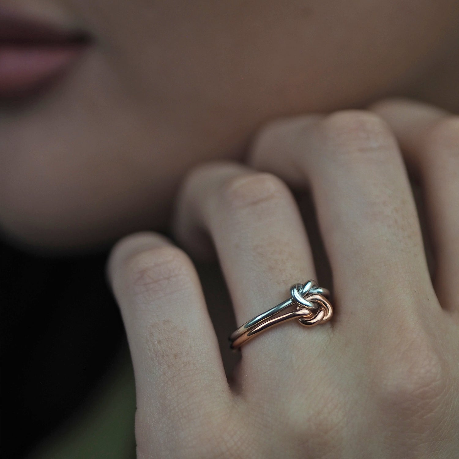 Dara Celtic Knot Copper Silver Ring