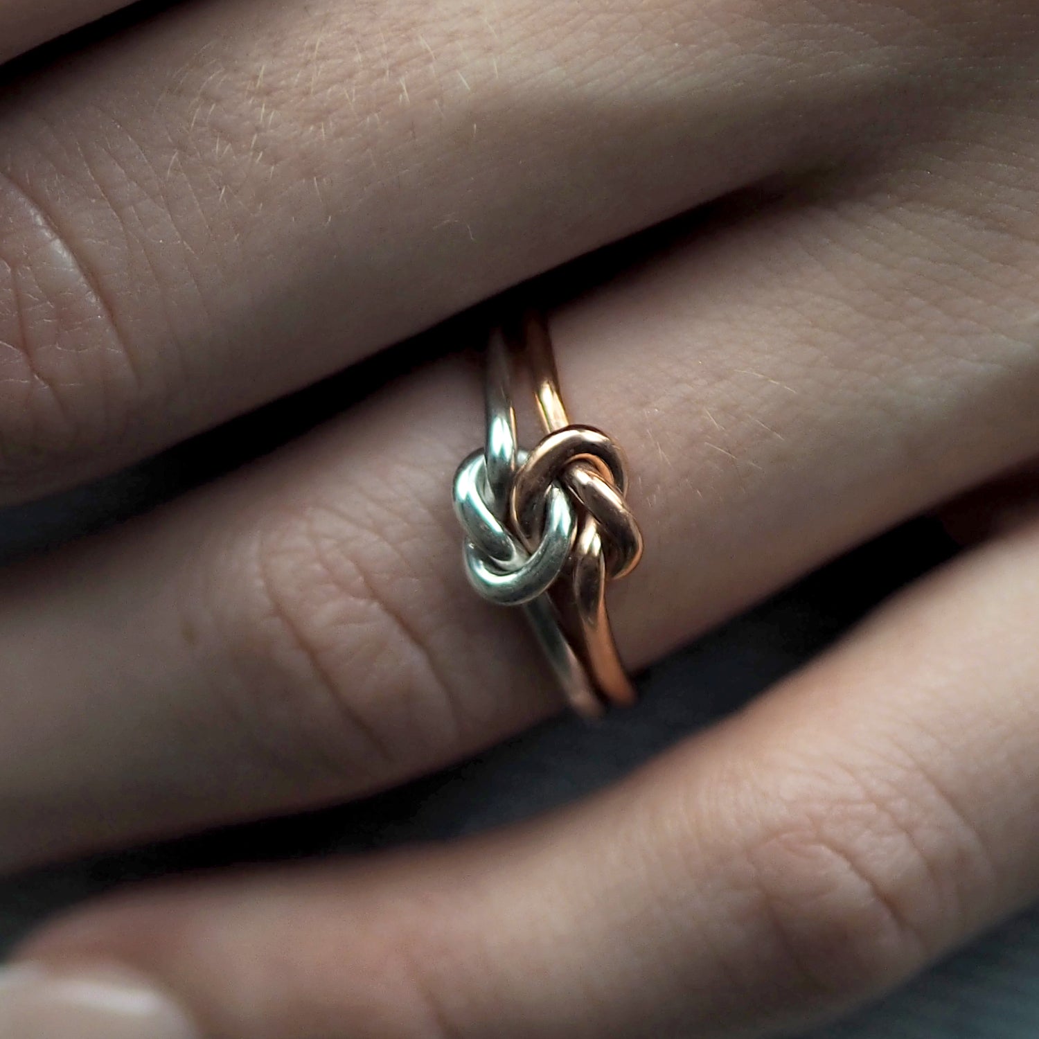Dara Celtic Knot Copper Silver Ring