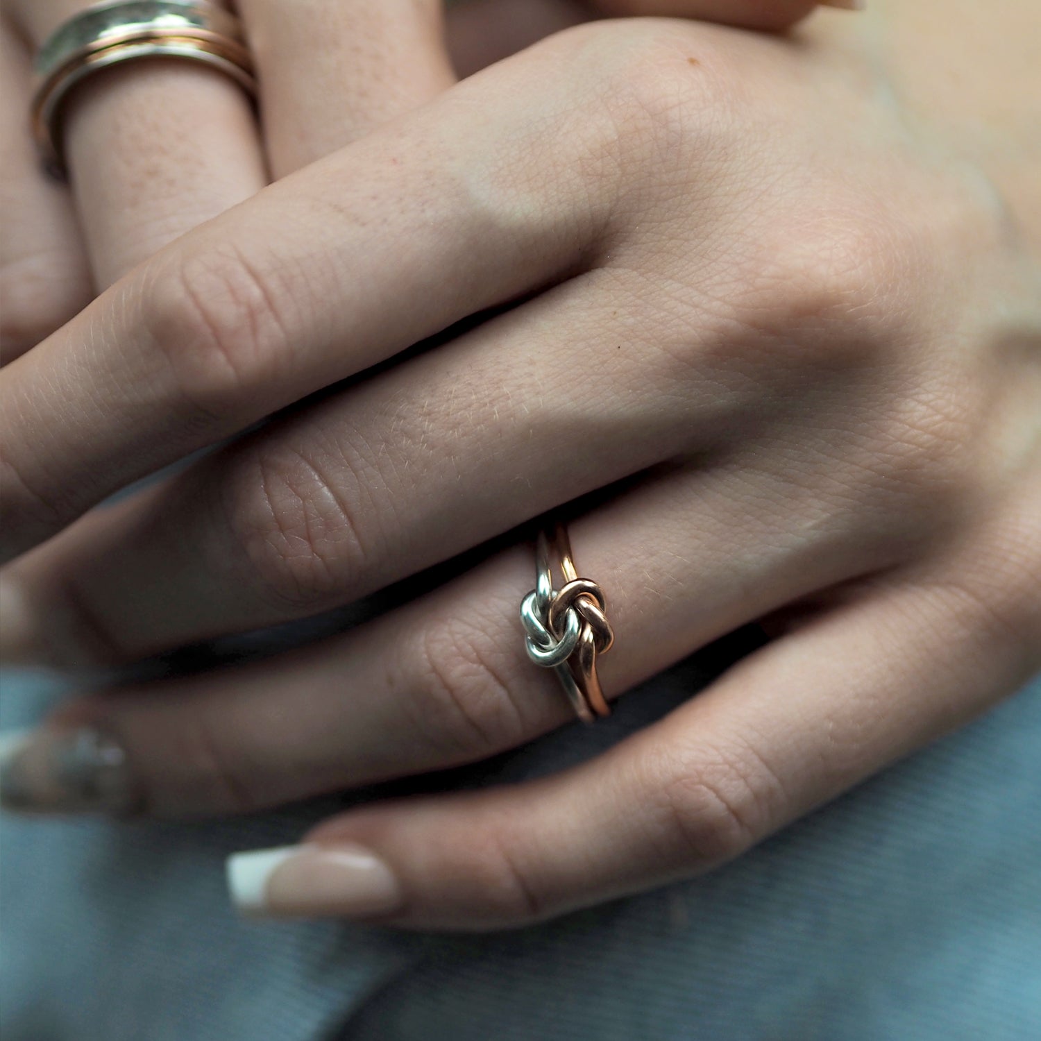 Dara Celtic Knot Copper Silver Ring