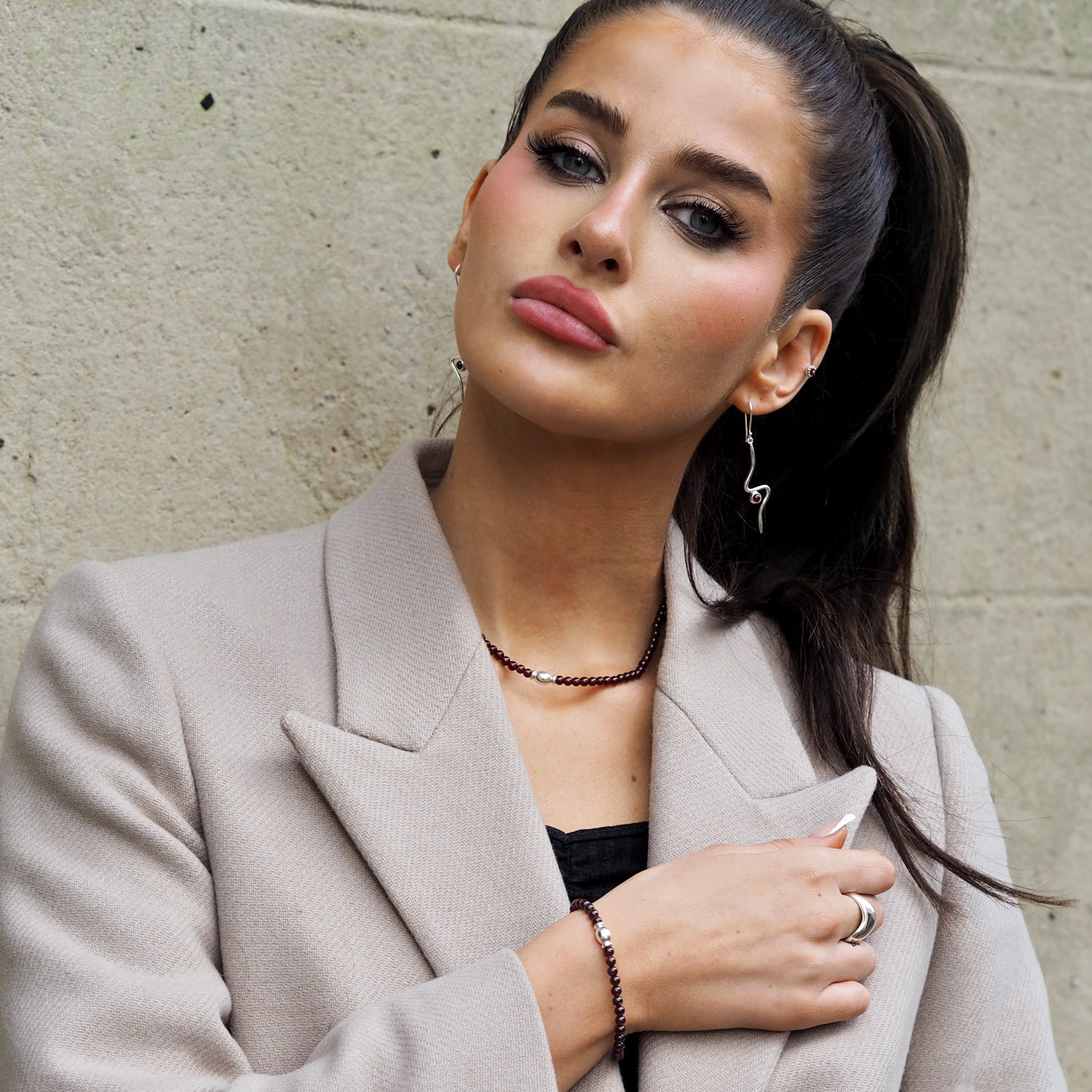 Eternal Garnet Birthstone Bracelet