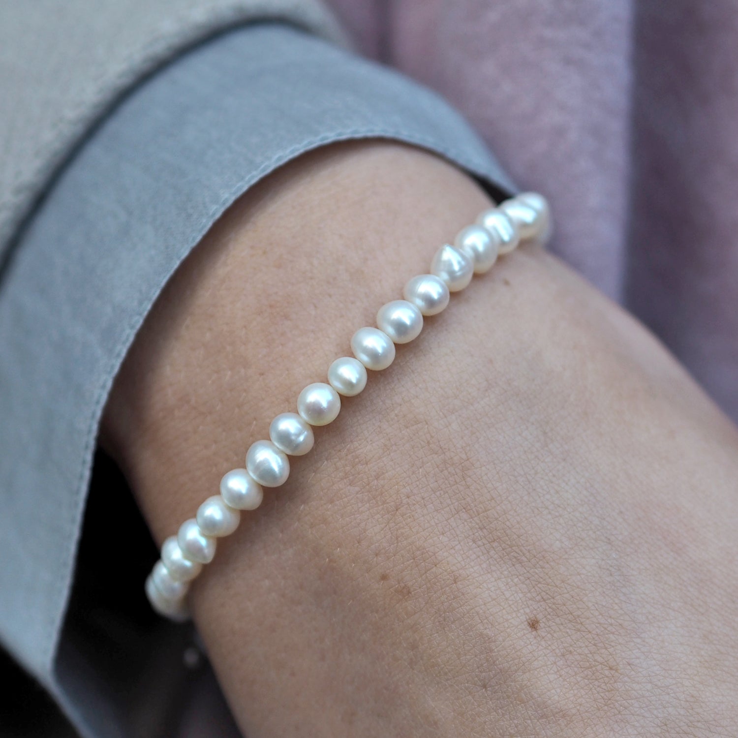 Eternal White Pearl 4mm Bracelet