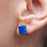 Flinder Green Square Stud Earrings