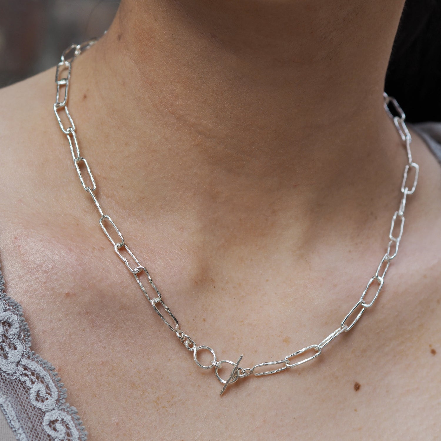 Foresta Papier Chain T-Bar Necklace