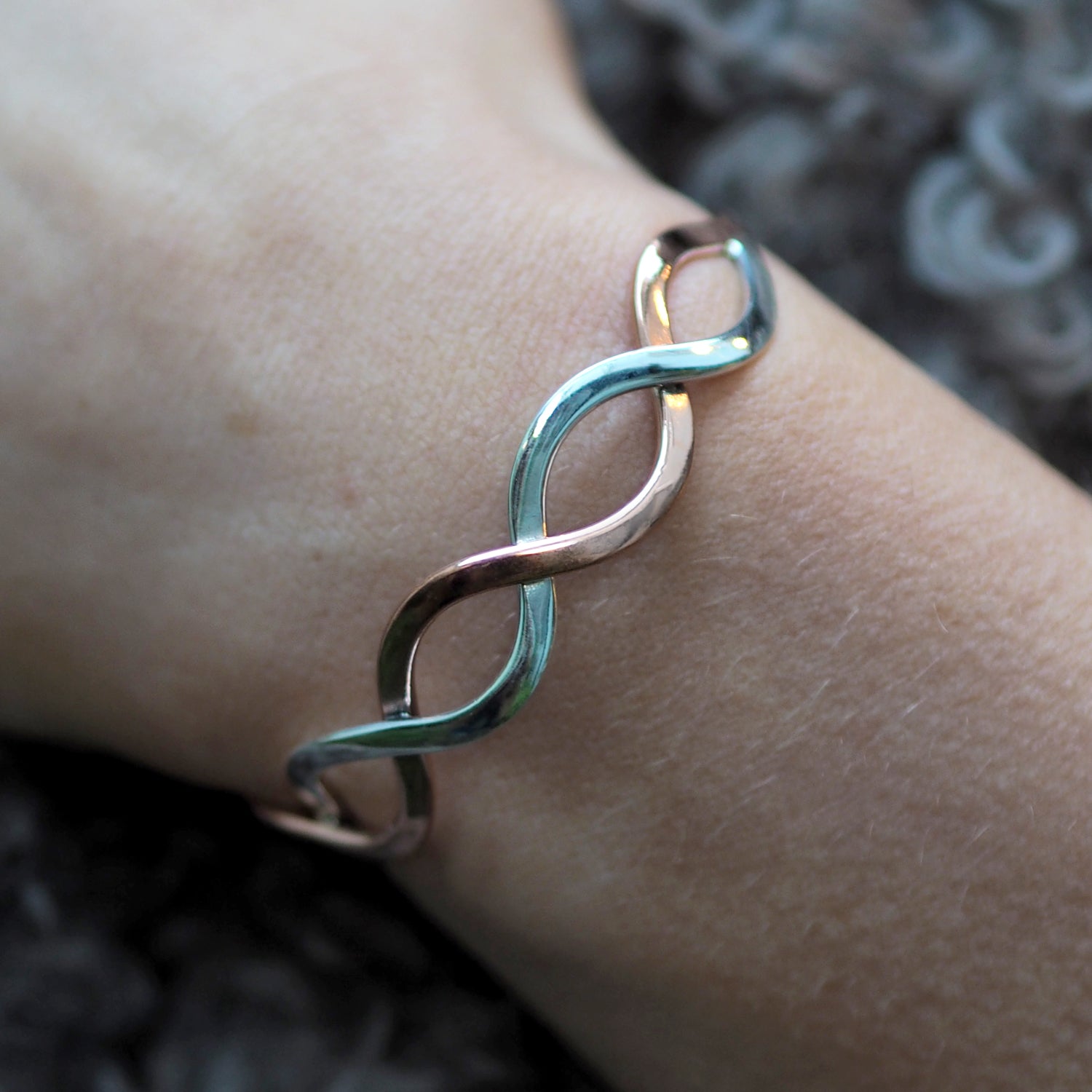 Infinity Weave Copper/Silver Cuff