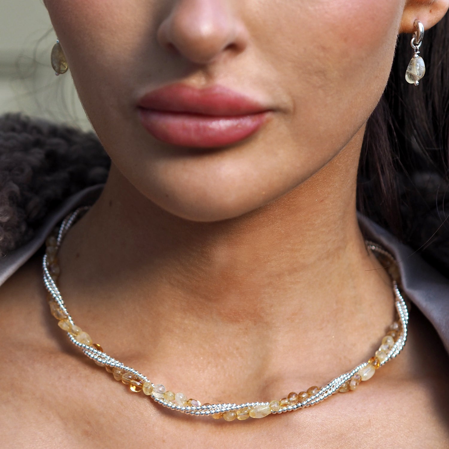 Jasmin Citrine Birthstone Necklace