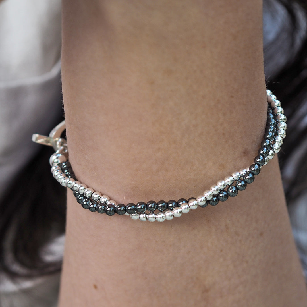 Jasmin Hematite Bracelet