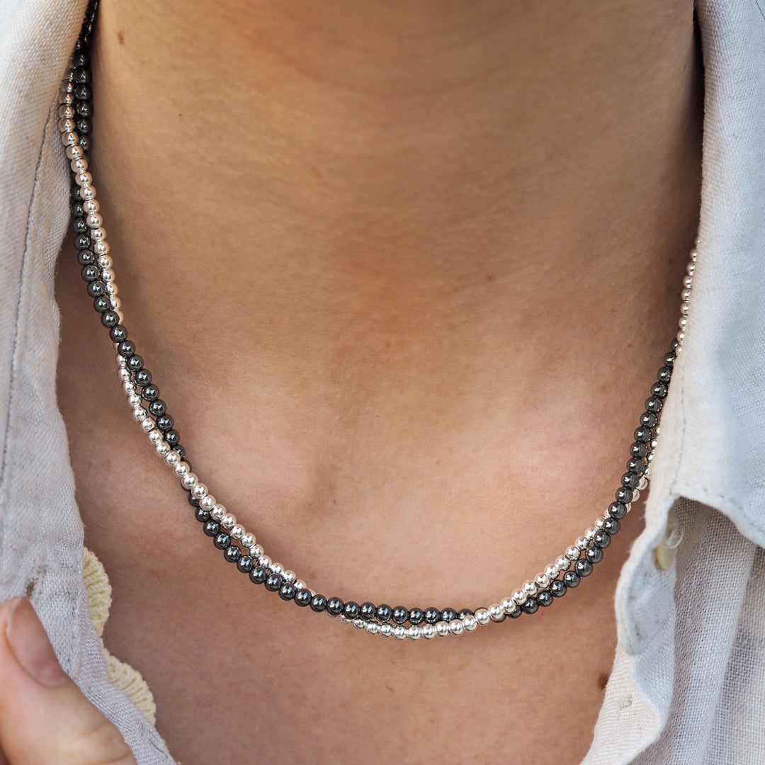 Jasmin Hematite Necklace