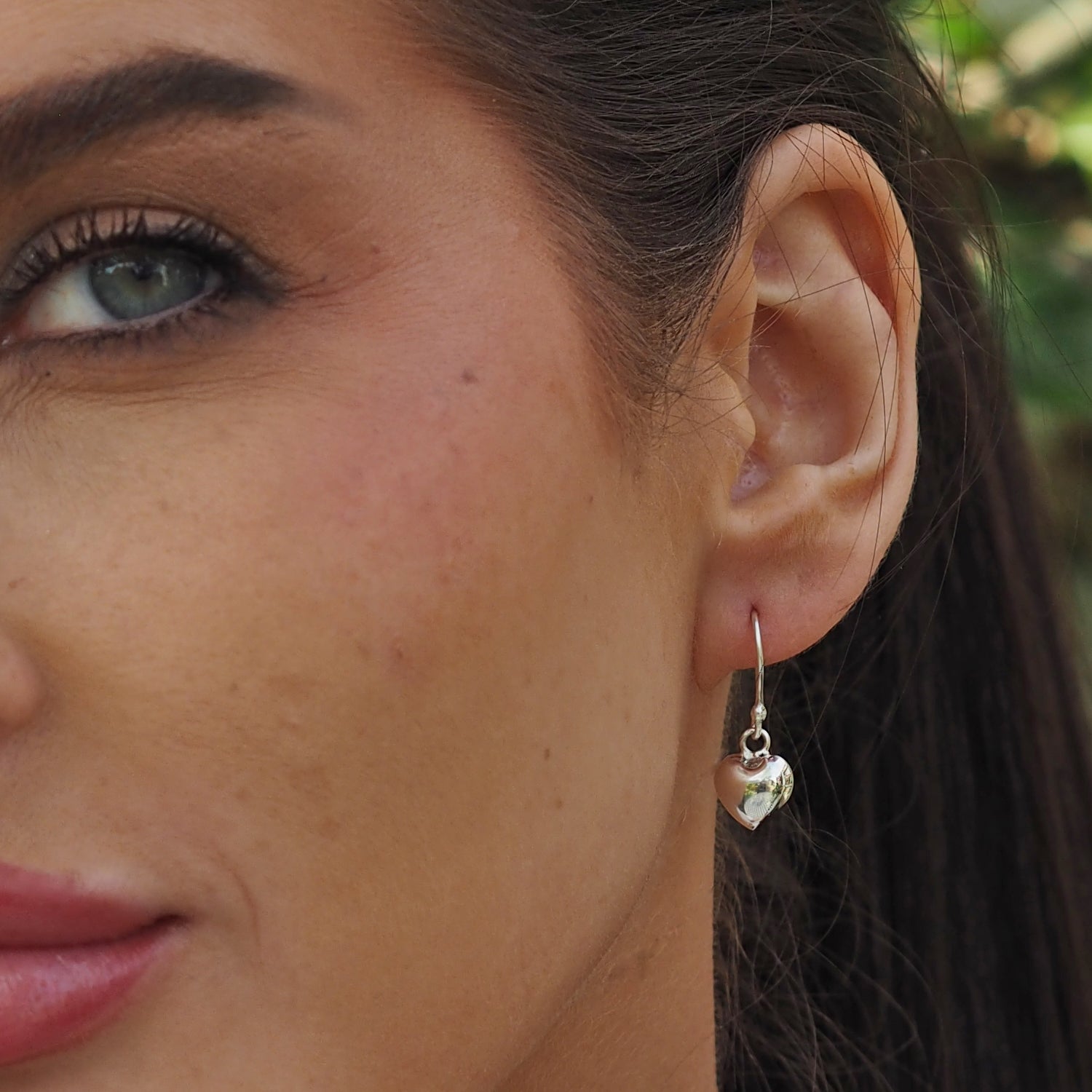 Minimalist Heart Drop Earrings