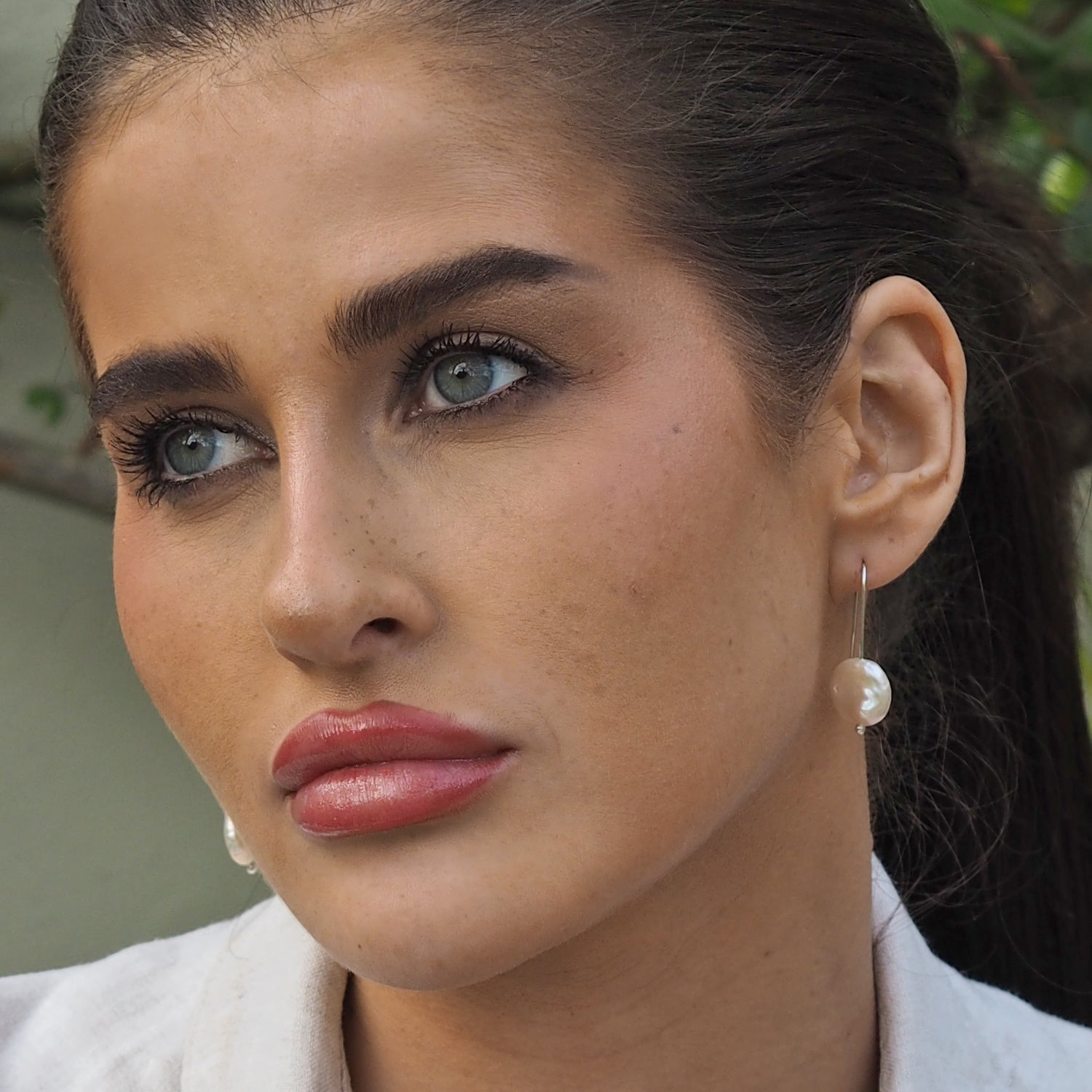 Orb Baroque Pearl Drop Earrings