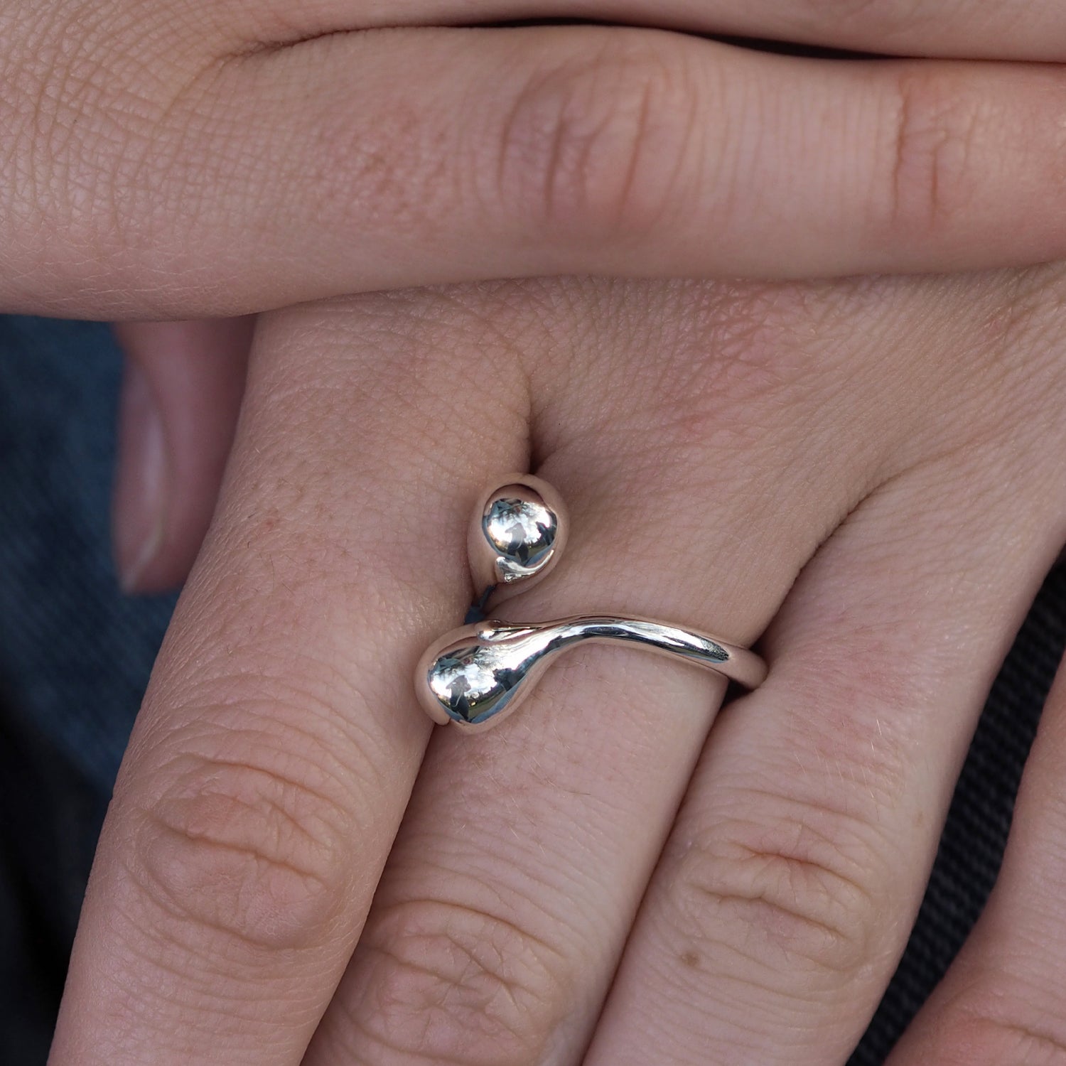 Pure Droplet Polished Ring