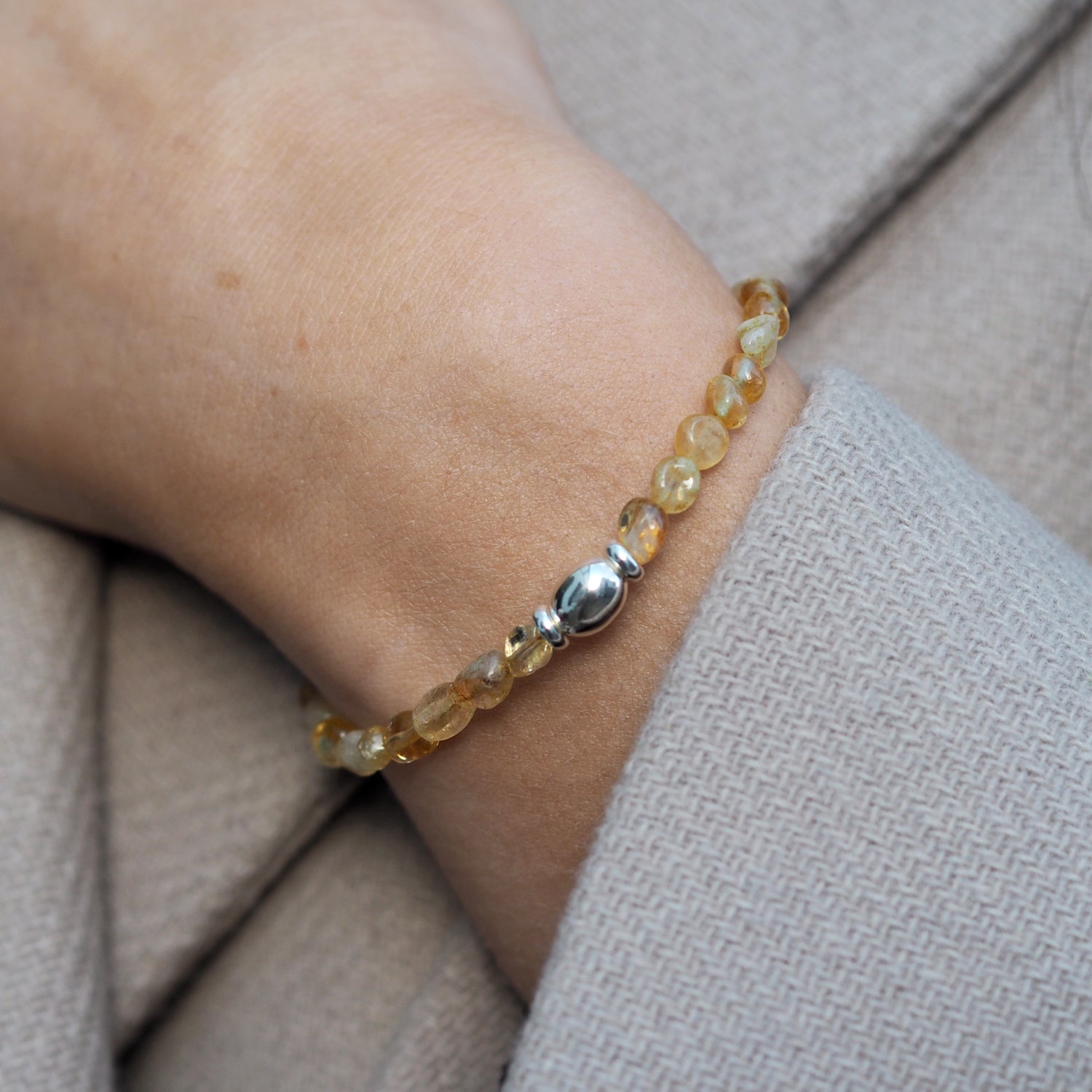 Viva Orb Citrine Birthstone Bracelet