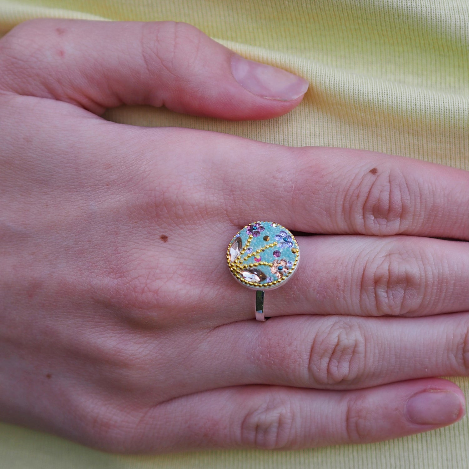 Allegra Antique Tree Of Life Adjustable Ring