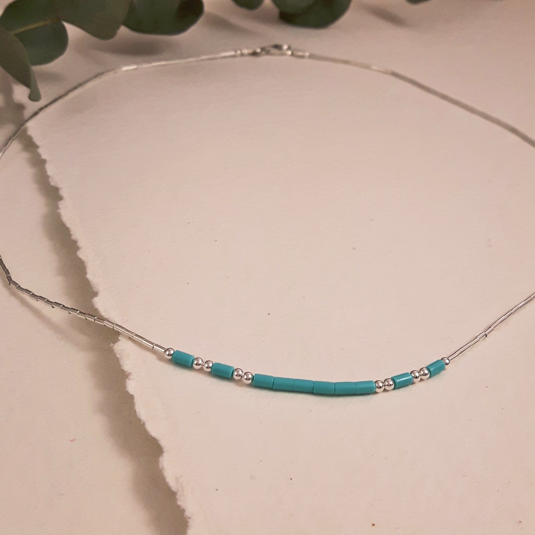 Evie Turquoise Heishi Necklace