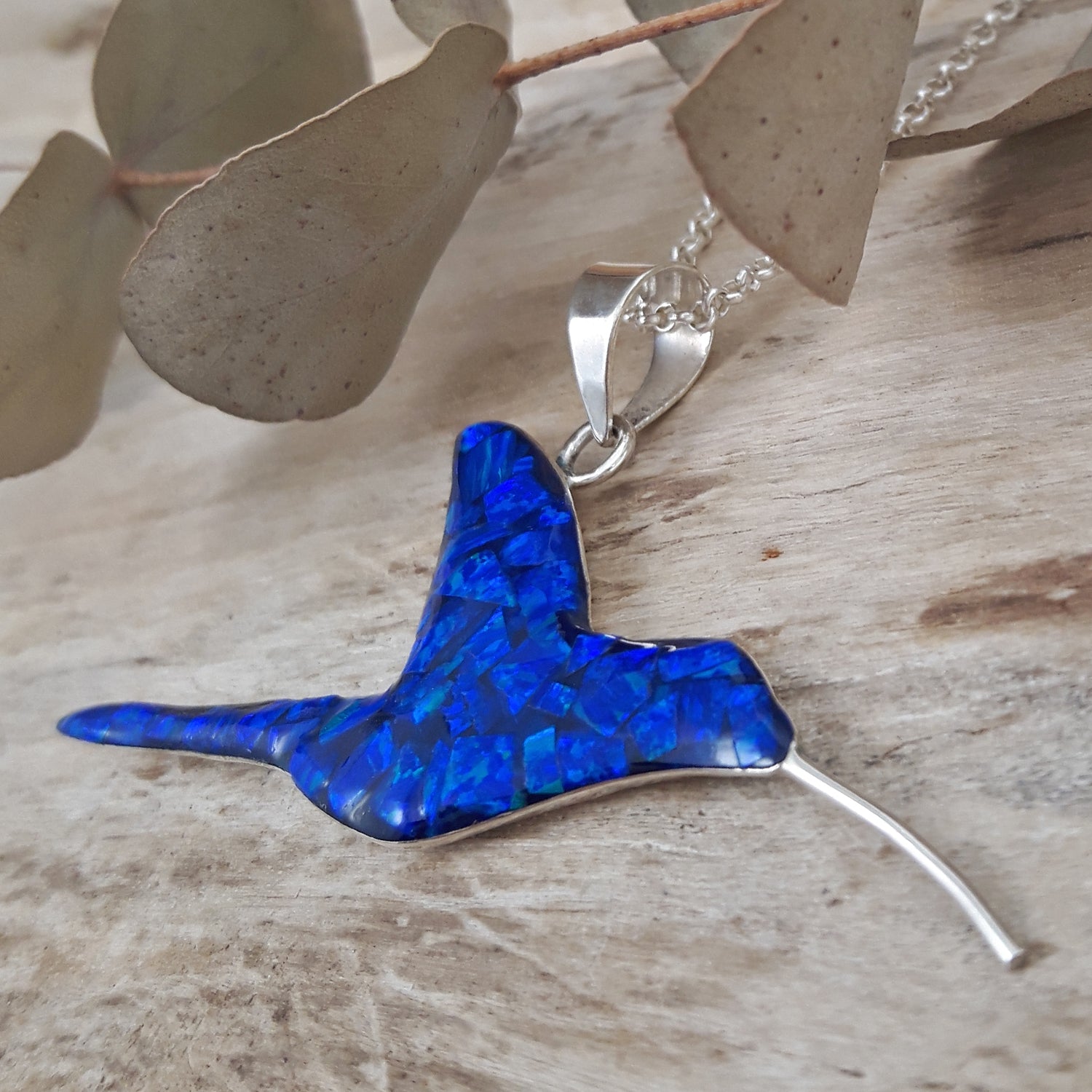 SAMPLE Flinder Blue Hummingbird Pendant