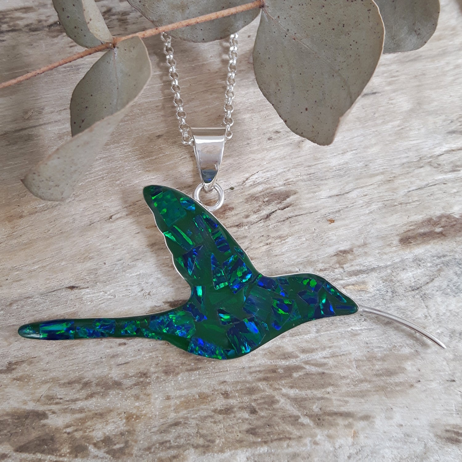 SAMPLE Flinder Emerald Hummingbird Pendant