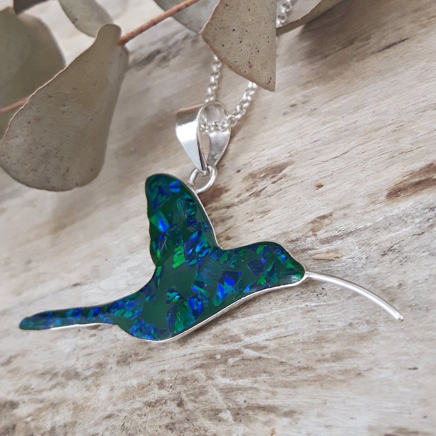 SAMPLE Flinder Emerald Hummingbird Pendant