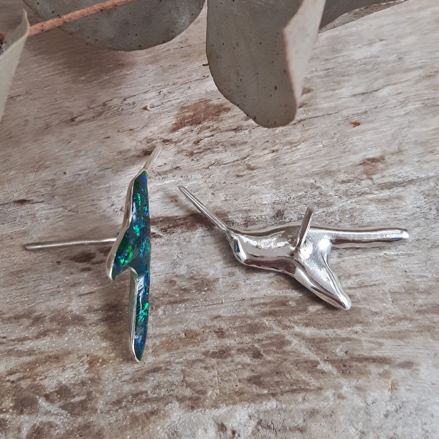 SAMPLE Flinder Hummingbird Emerald Stud Earrings