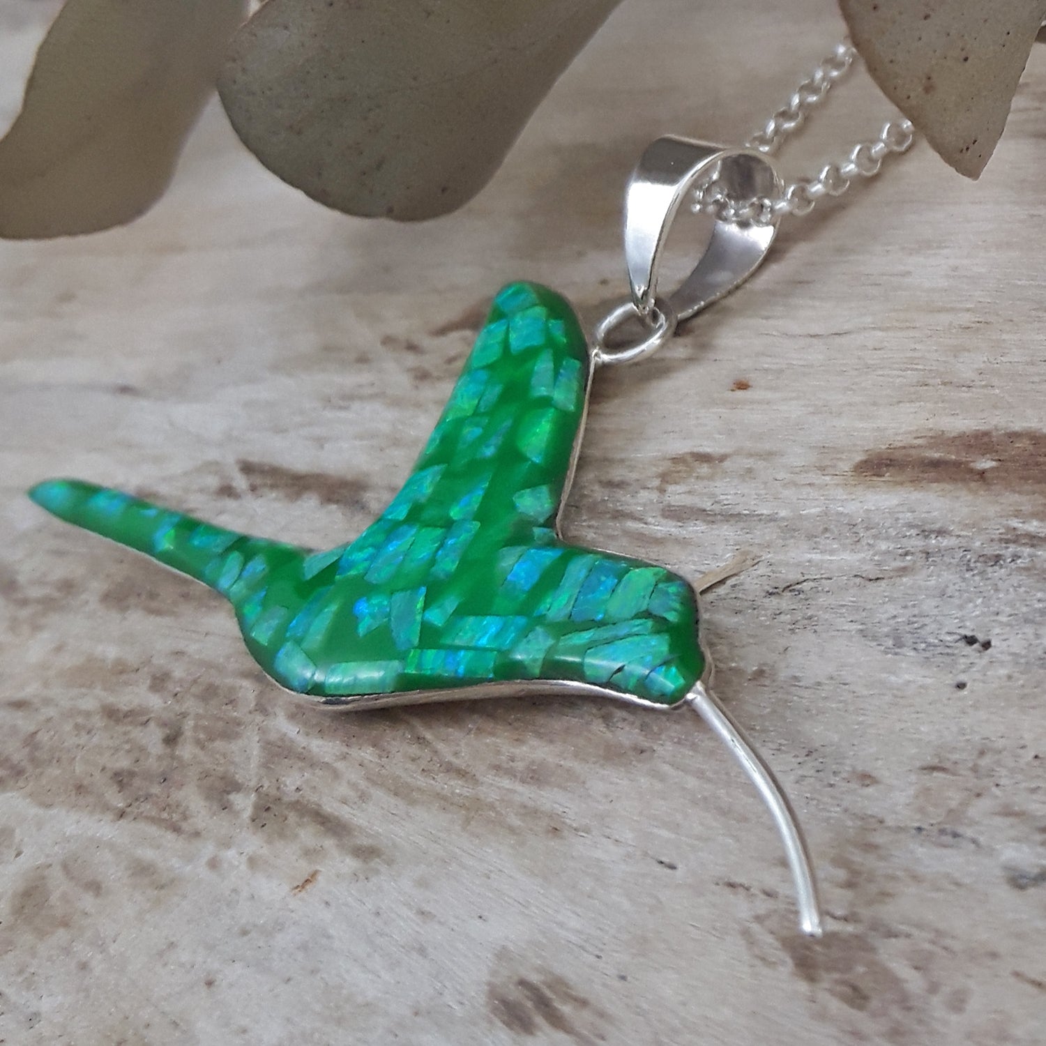SAMPLE Flinder Green Hummingbird Pendant