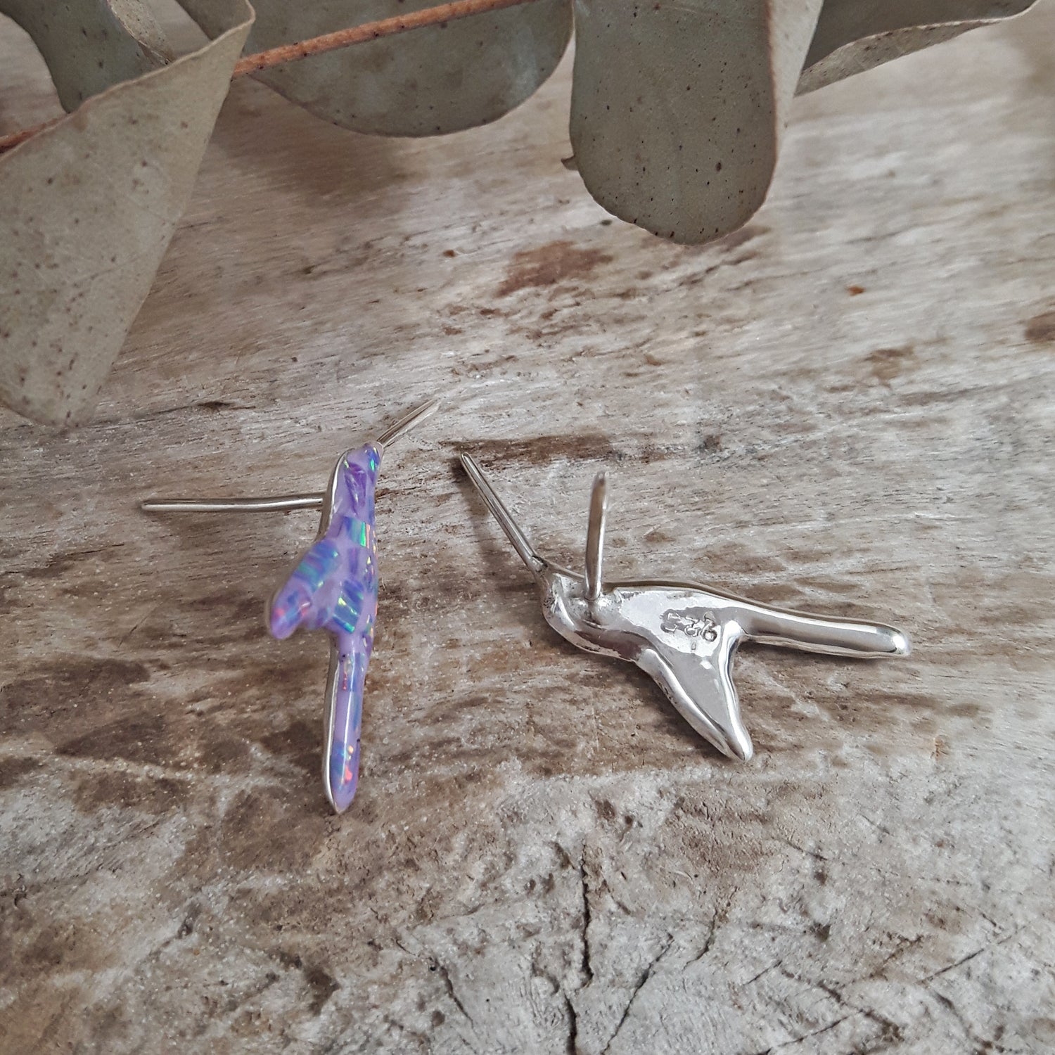 SAMPLE Flinder Hummingbird Lavender Stud Earrings