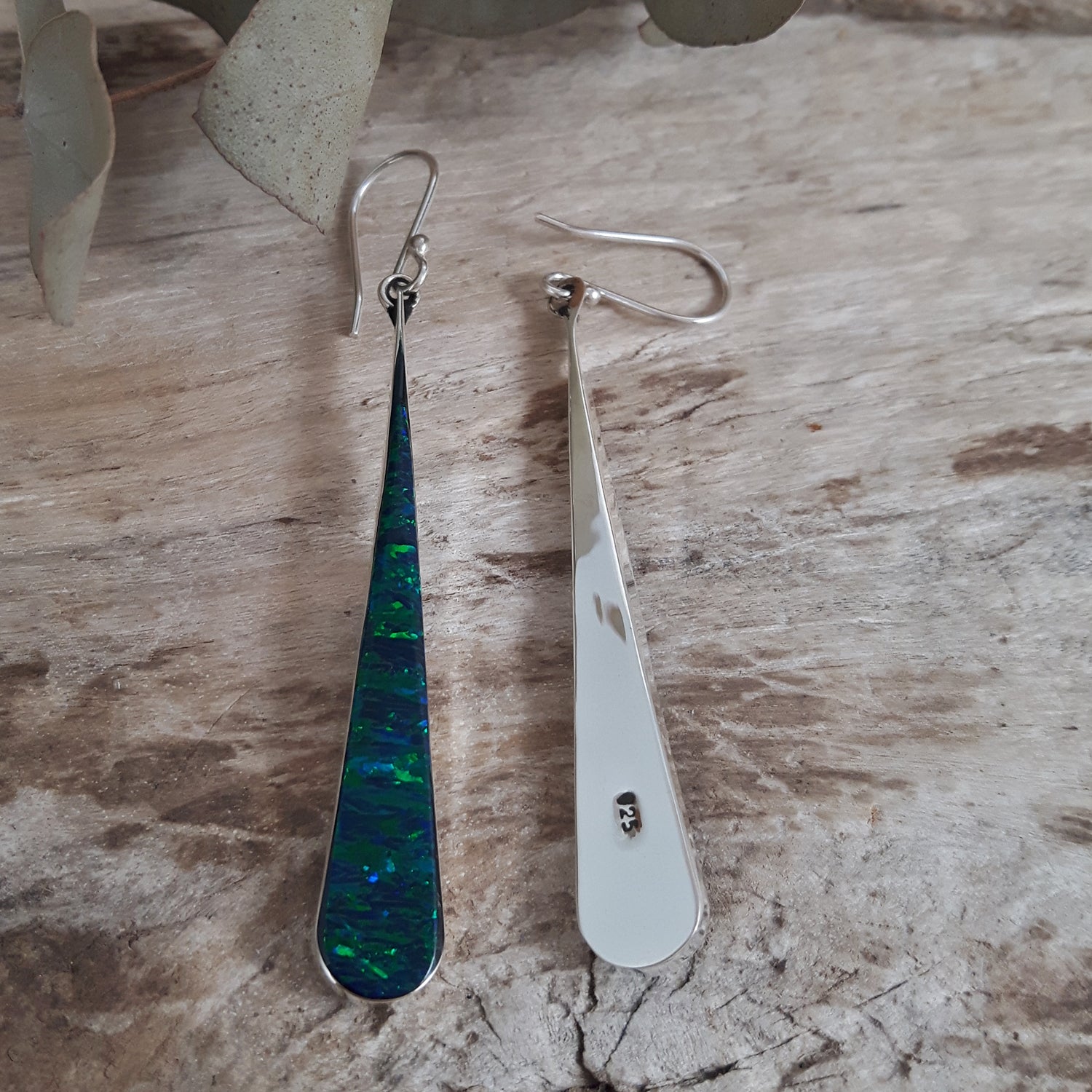 Flinder Emerald Long Drop Earrings