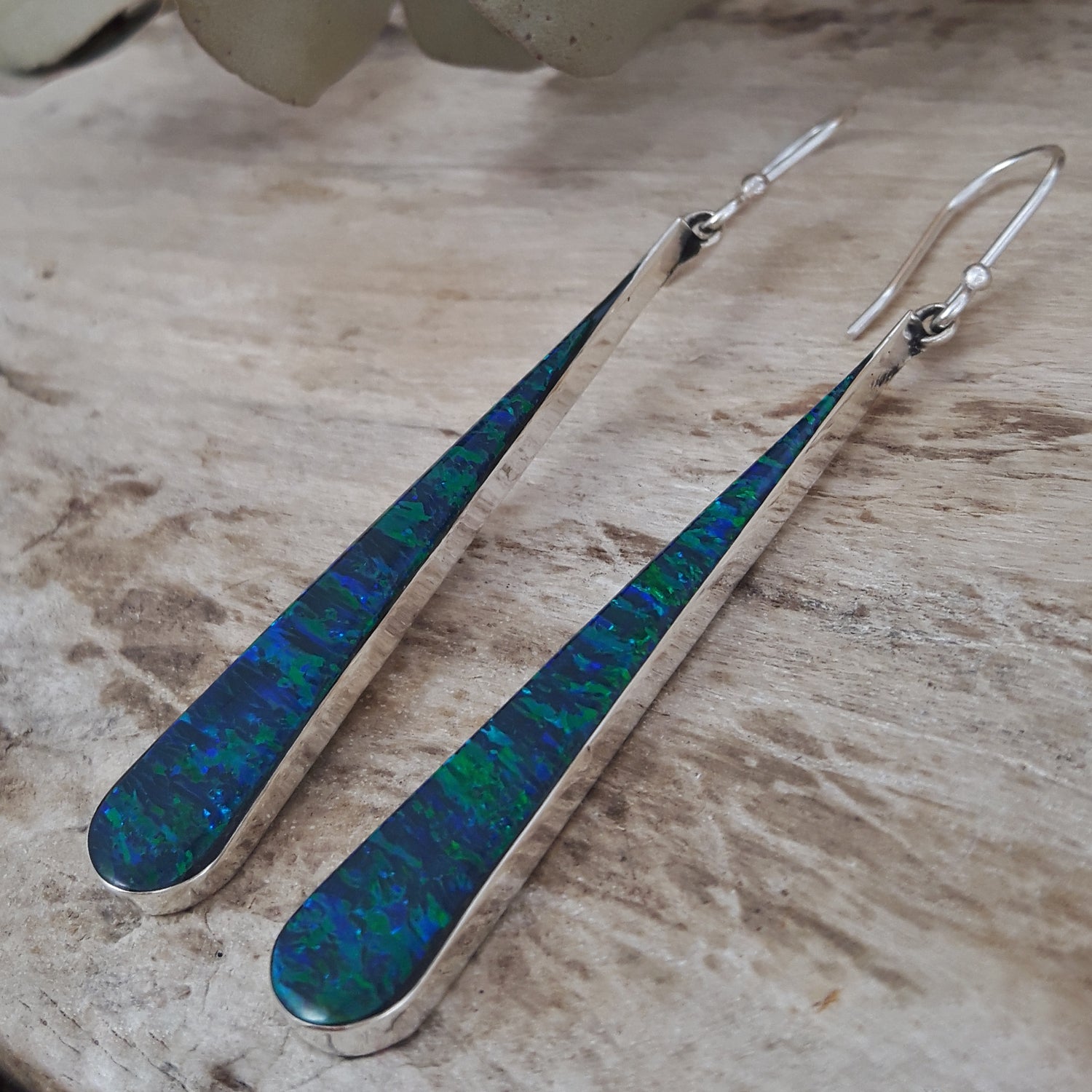 Flinder Emerald Long Drop Earrings