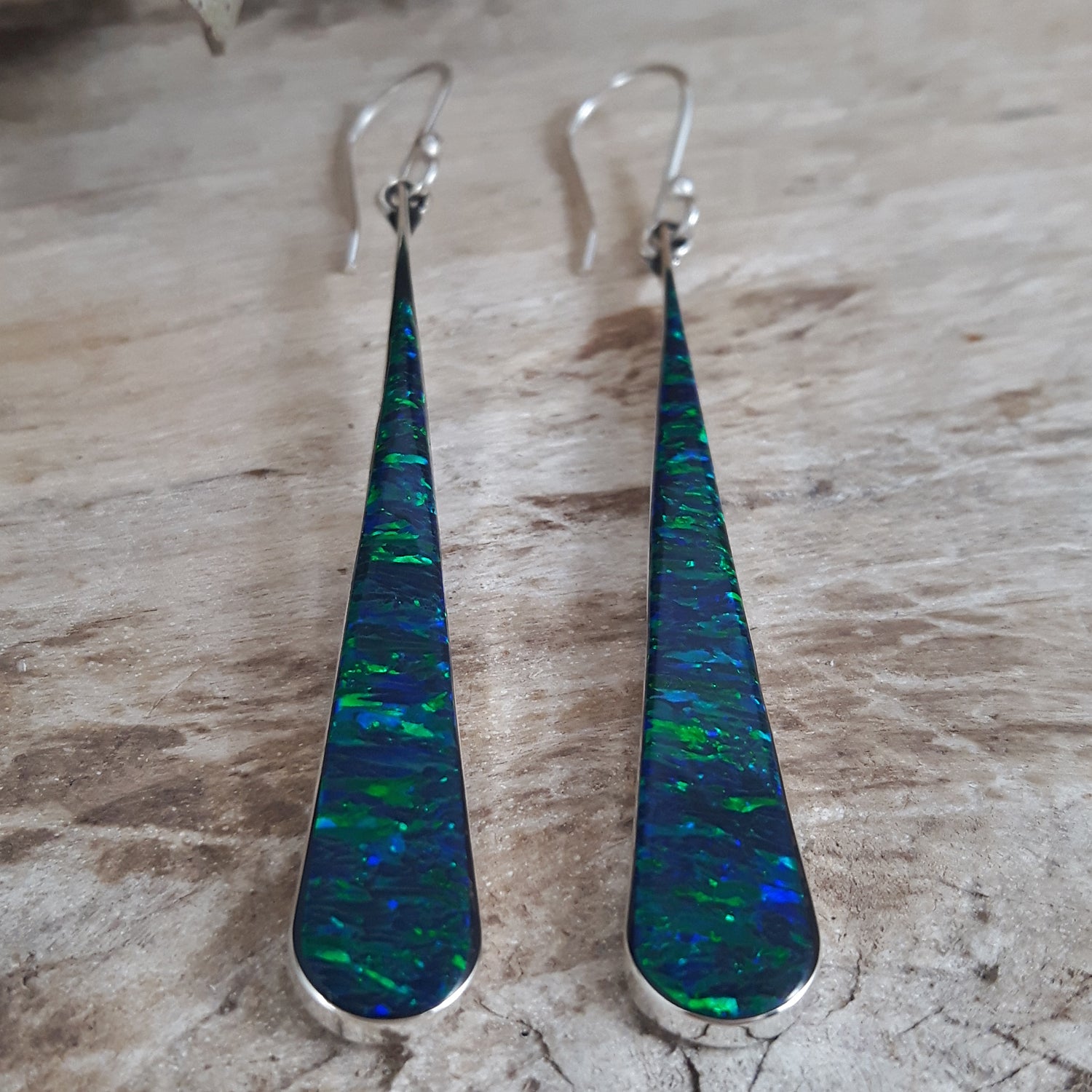 Flinder Emerald Long Drop Earrings