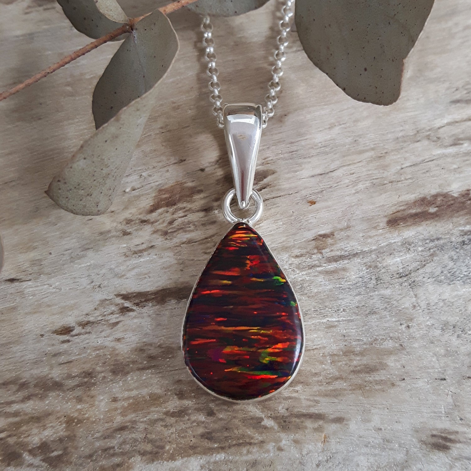 SAMPLE Flinder Red Teardrop Renoir Pendant