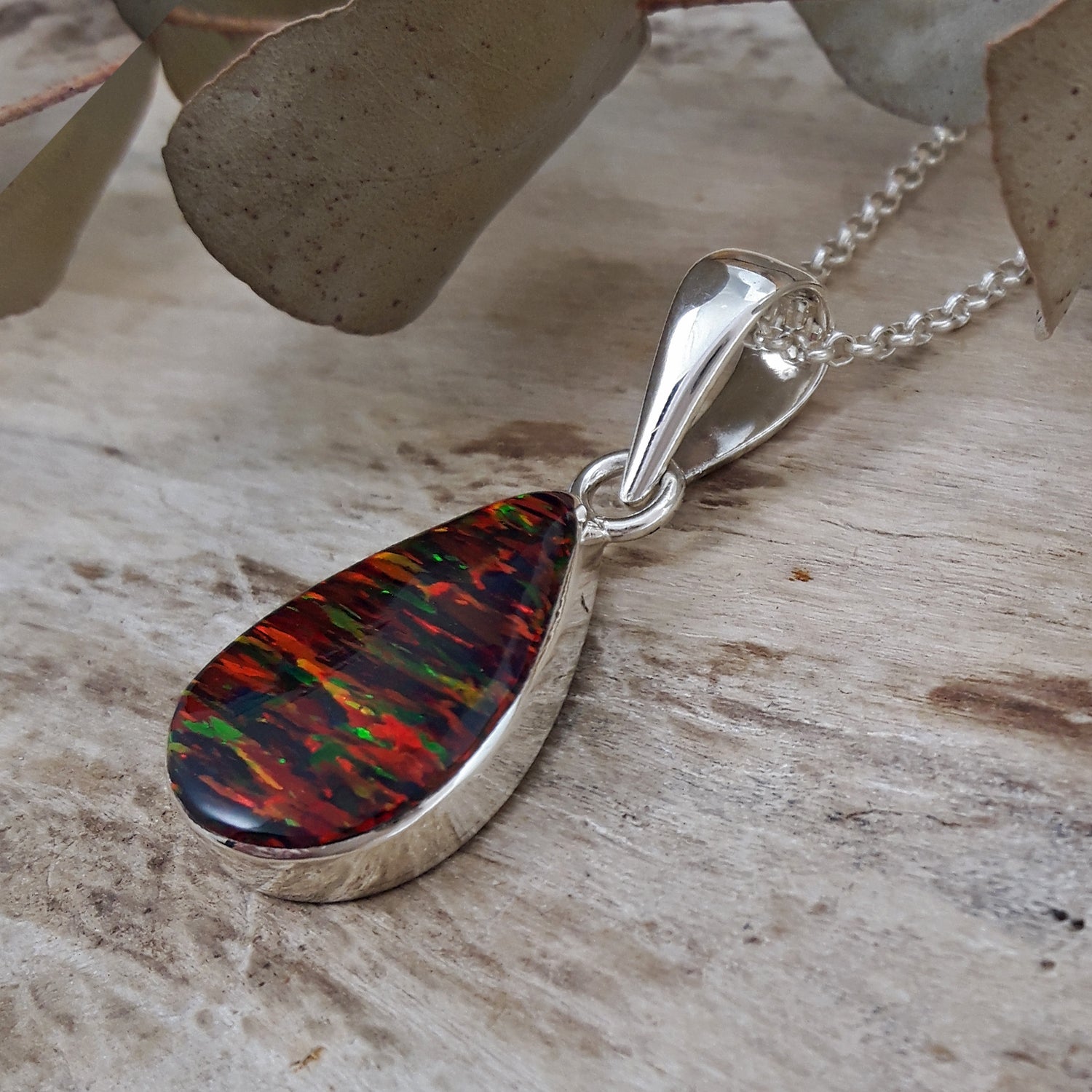 SAMPLE Flinder Red Teardrop Renoir Pendant